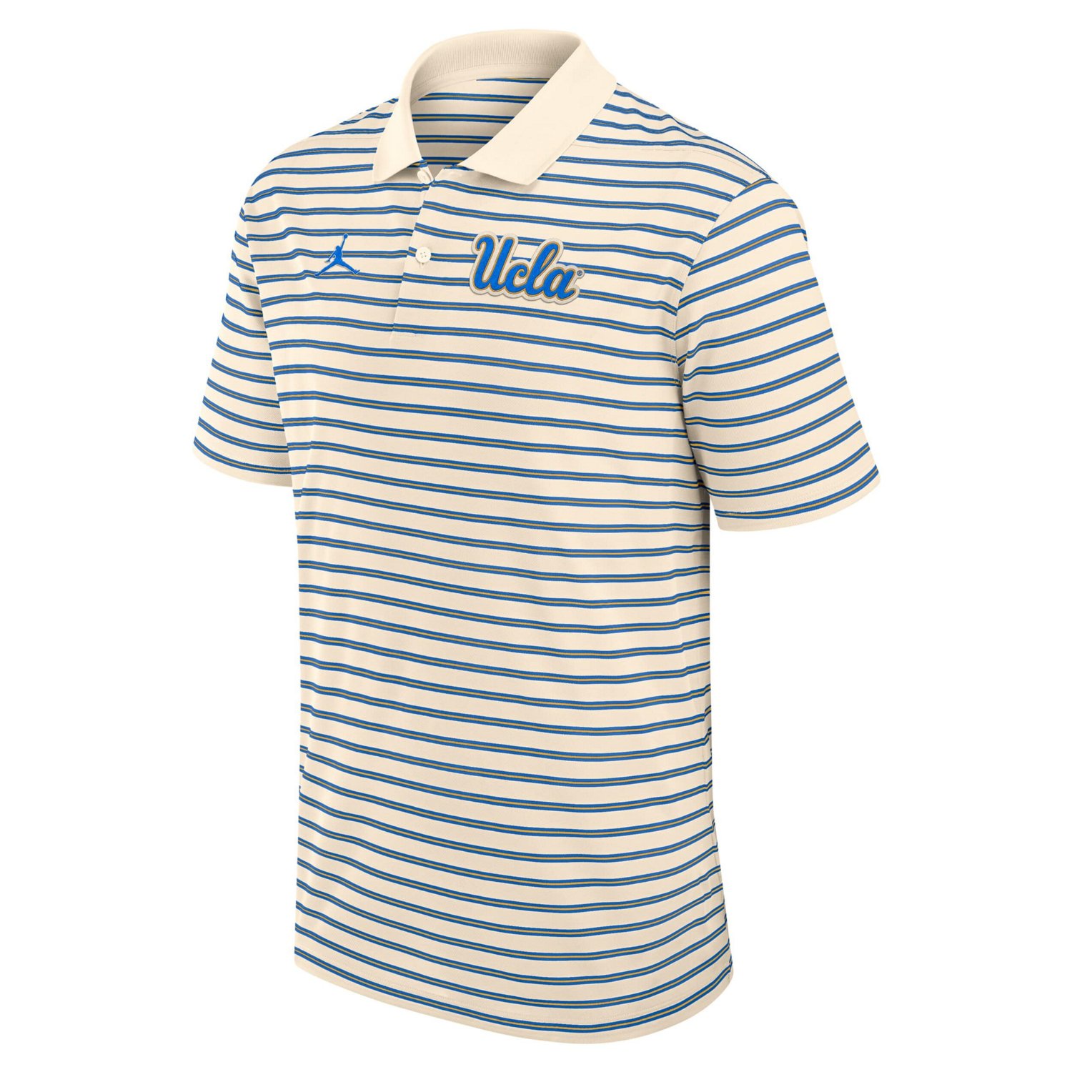 Jordan Brand Blue UCLA Bruins Primary Logo Striped Dri-FIT Polo - view number 2