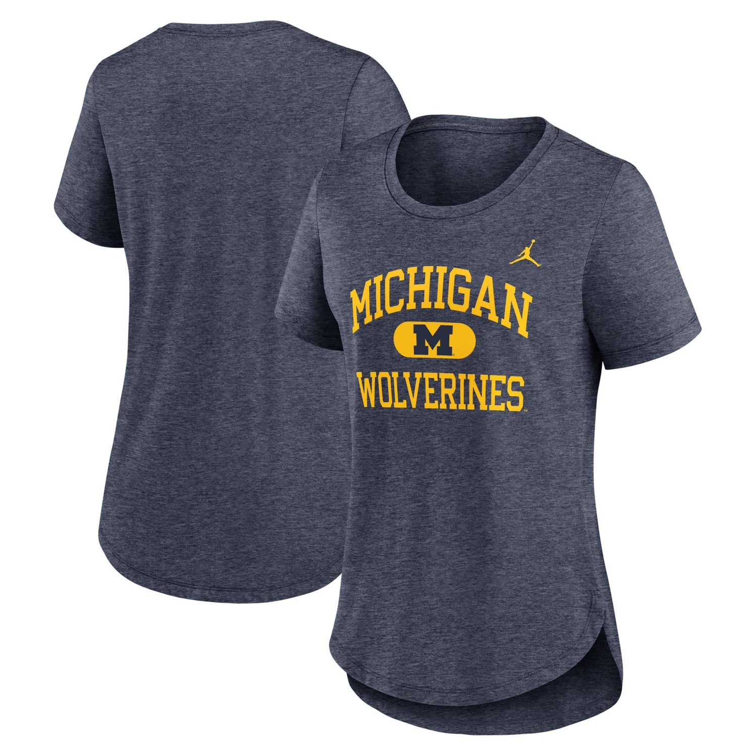 Jordan Brand Heather Michigan Wolverines University Classic Tri-Blend T-Shirt
