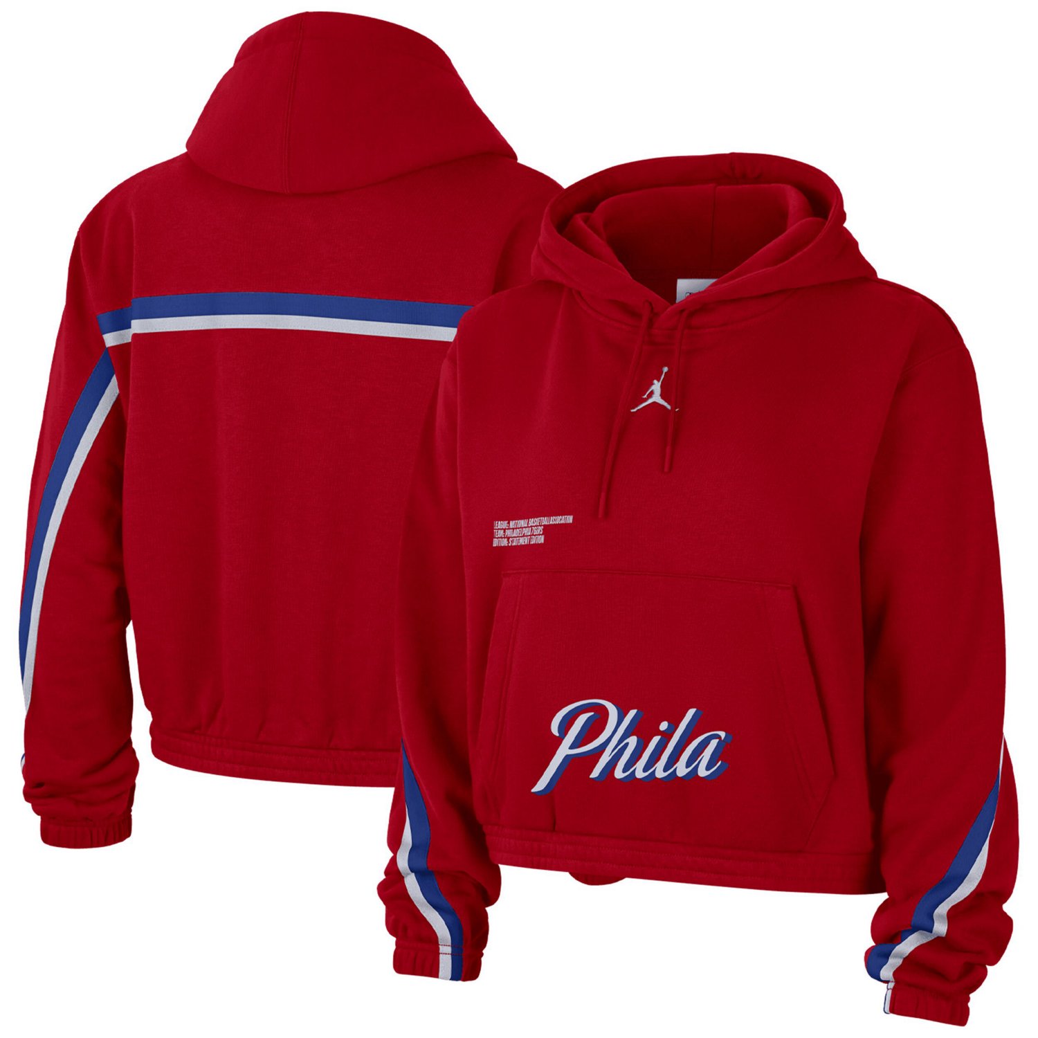 Jordan Brand Philadelphia 76ers Courtside Statement Edition Pullover Hoodie                                                      - view number 1