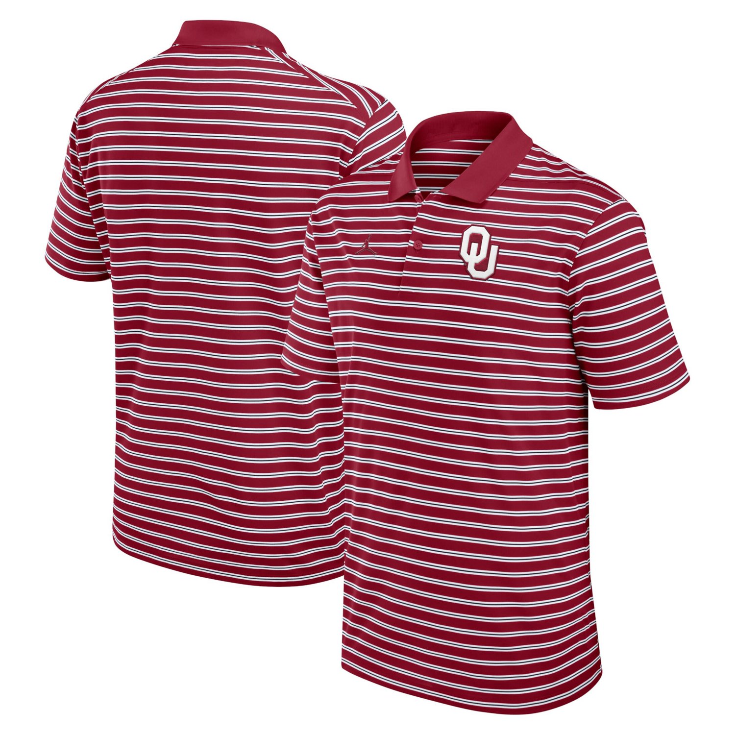Jordan Brand White Oklahoma Sooners Primetime Victory Striped Performance Polo