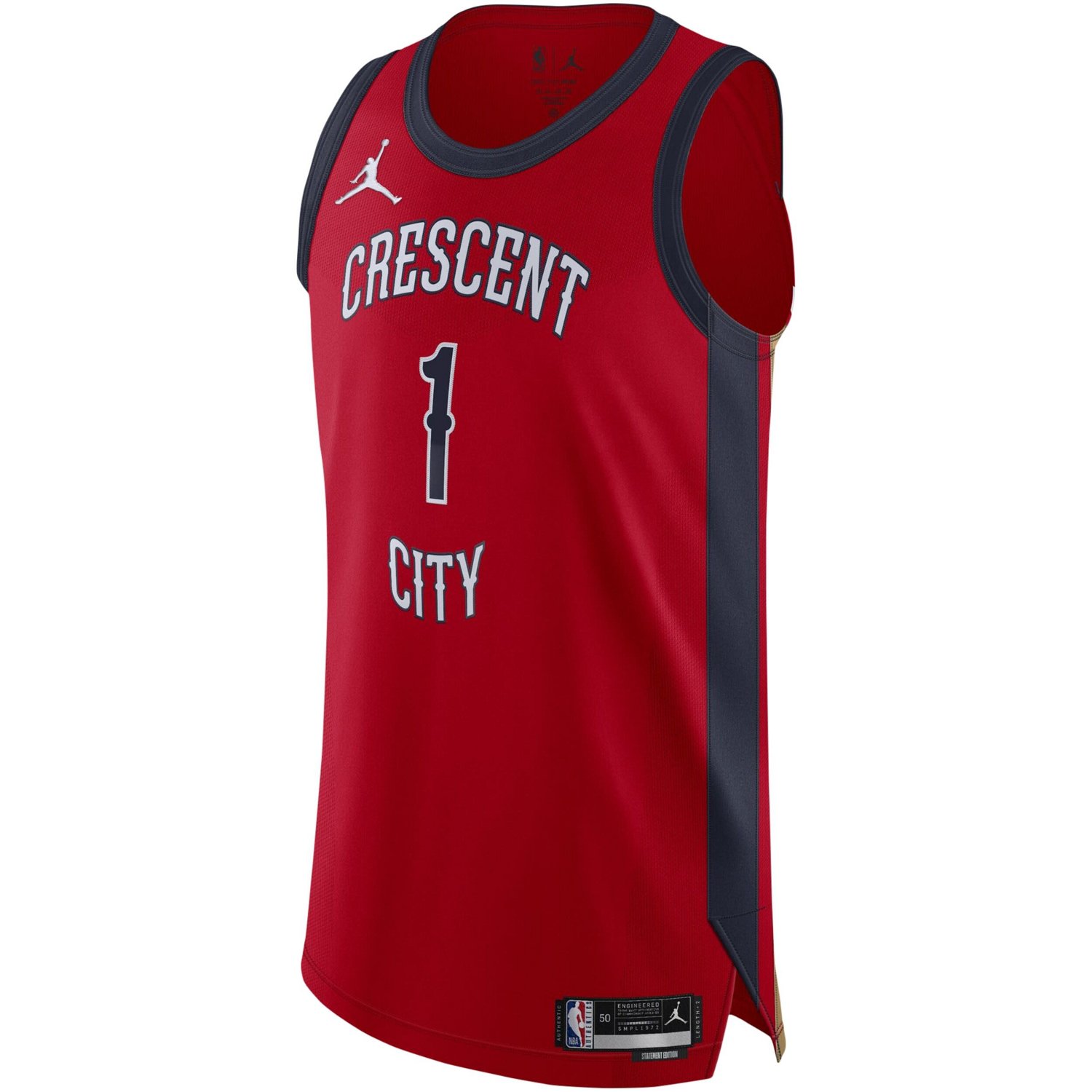 Jordan Brand Zion Williamson New Orleans Pelicans Authentic Jersey - Statement Edition                                           - view number 2
