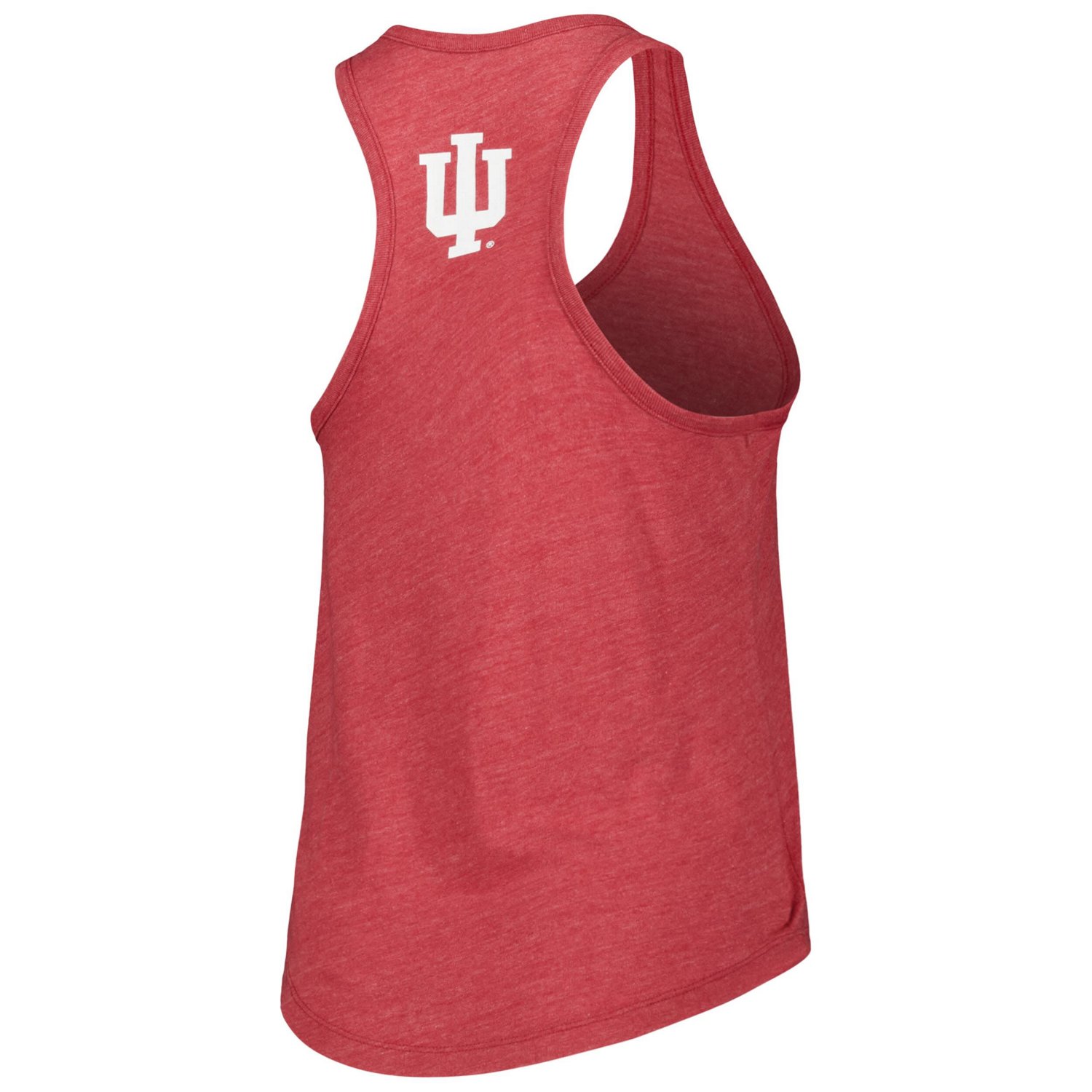 League Collegiate Wear Heather Indiana Hoosiers Two-Hit Intramural Tri-Blend Scoop Neck Racerback Tank Top - view number 3