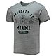 League Collegiate Wear Heathered Gray Miami Hurricanes Hail Mary Football Victory Falls Tri-Blend T-Shirt                        - view number 2