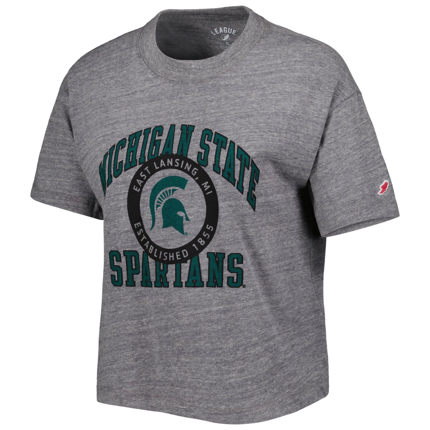 League Collegiate Wear Michigan State Spartans Intramural Midi Seal Tri-Blend T-Shirt - view number 2