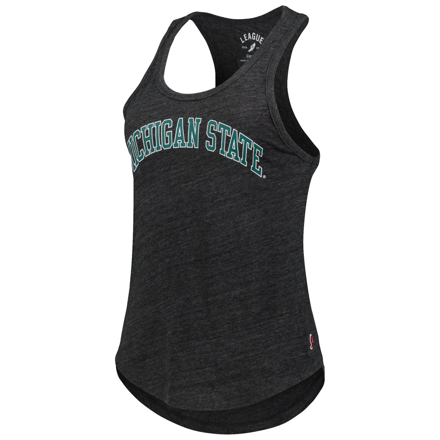 League Collegiate Wear Michigan State Spartans Two-Hit Intramural Tri-Blend Scoop Neck Racerback Tank Top - view number 2