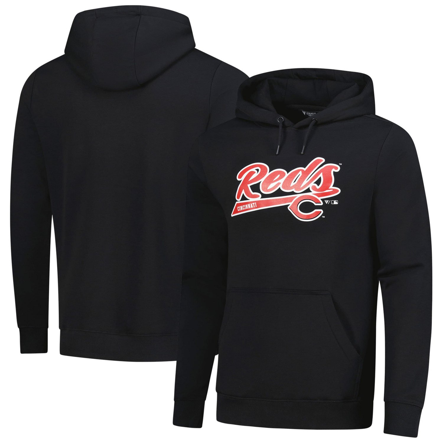 Levelwear Cincinnati Reds Podium Fleece Pullover Hoodie - view number 1