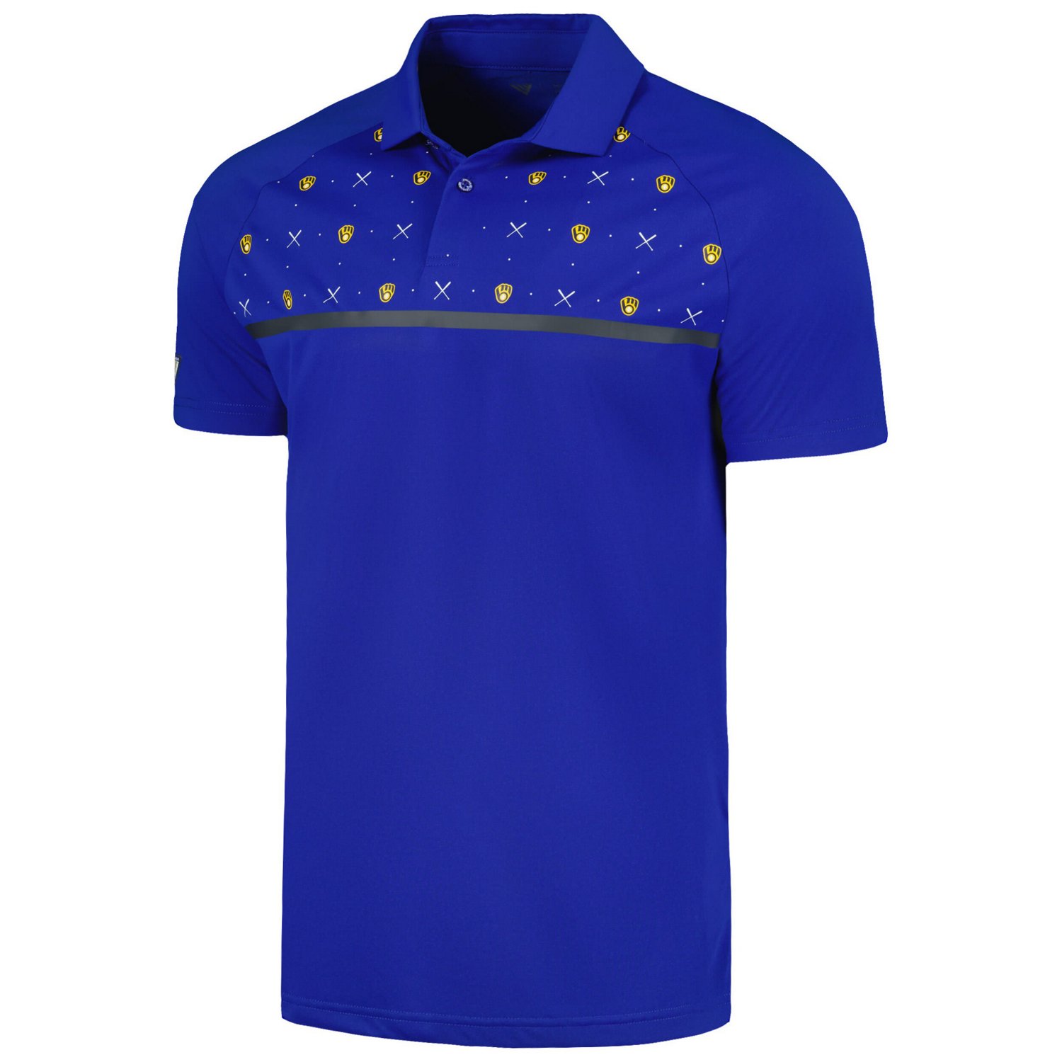 Levelwear Milwaukee Brewers Sector Batter Up Raglan Polo - view number 2