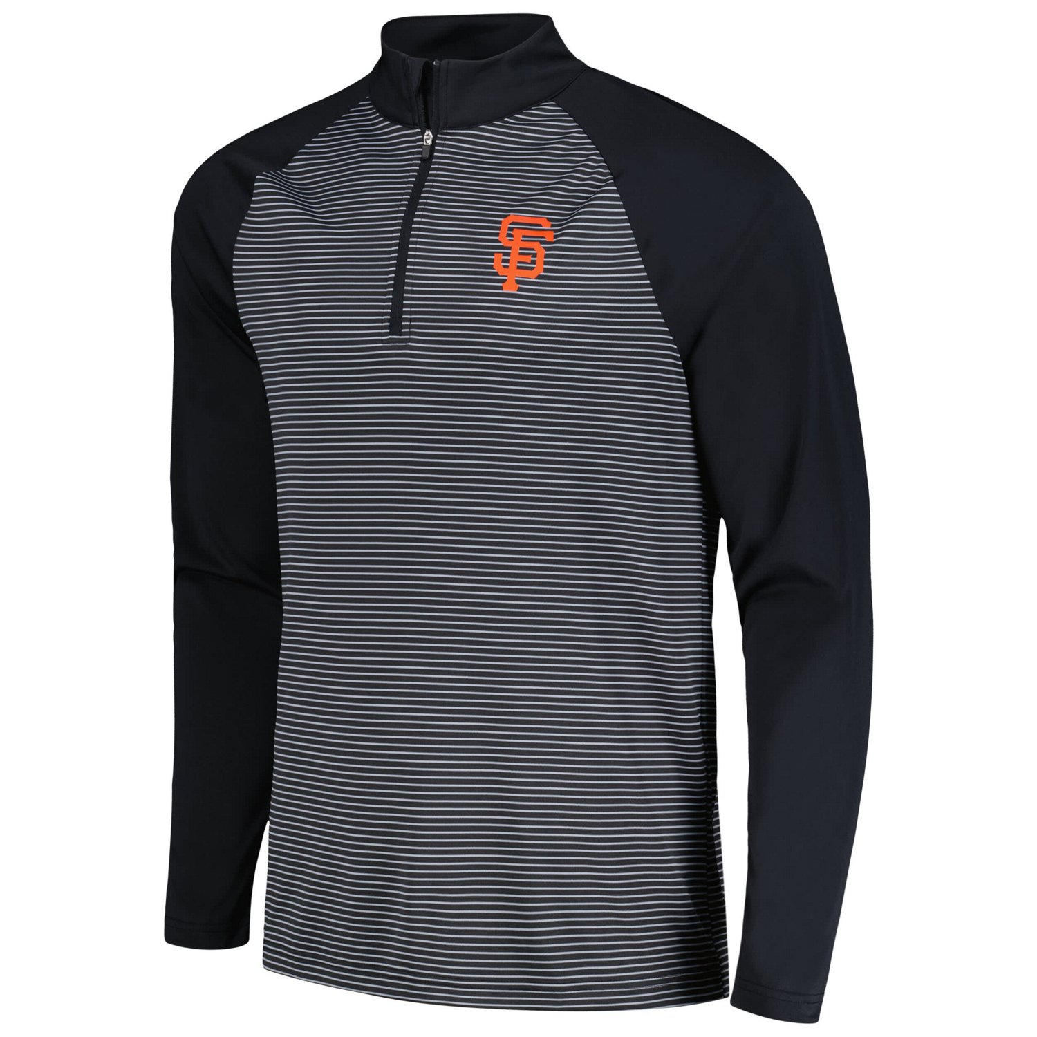 Levelwear San Francisco Giants Charter Striped Raglan Quarter-Zip Top - view number 2