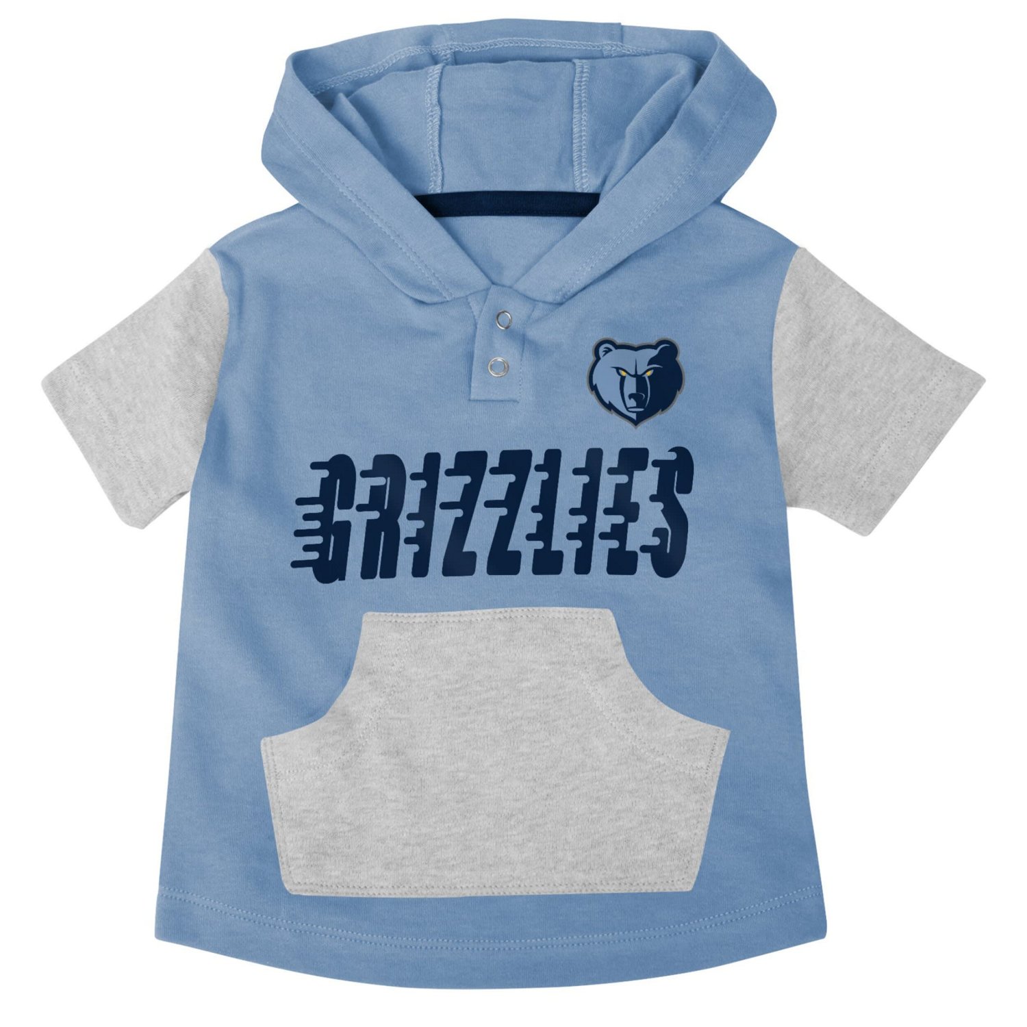 Light Blue Gray Memphis Grizzlies Bank Shot Bodysuit Hoodie T-Shirt  Shorts Set - view number 4