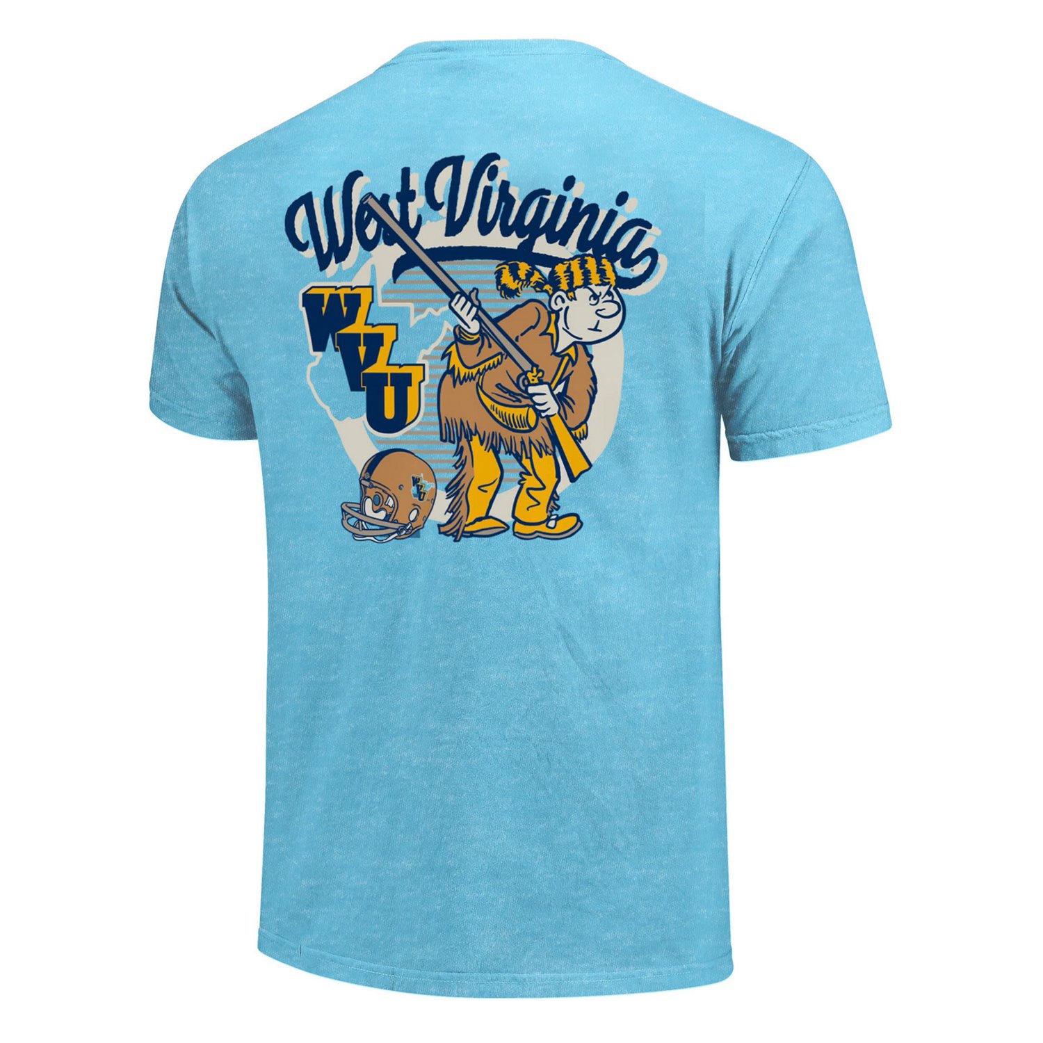 Light West Virginia Mountaineers Throwback Retro Badge Script T-Shirt - view number 3