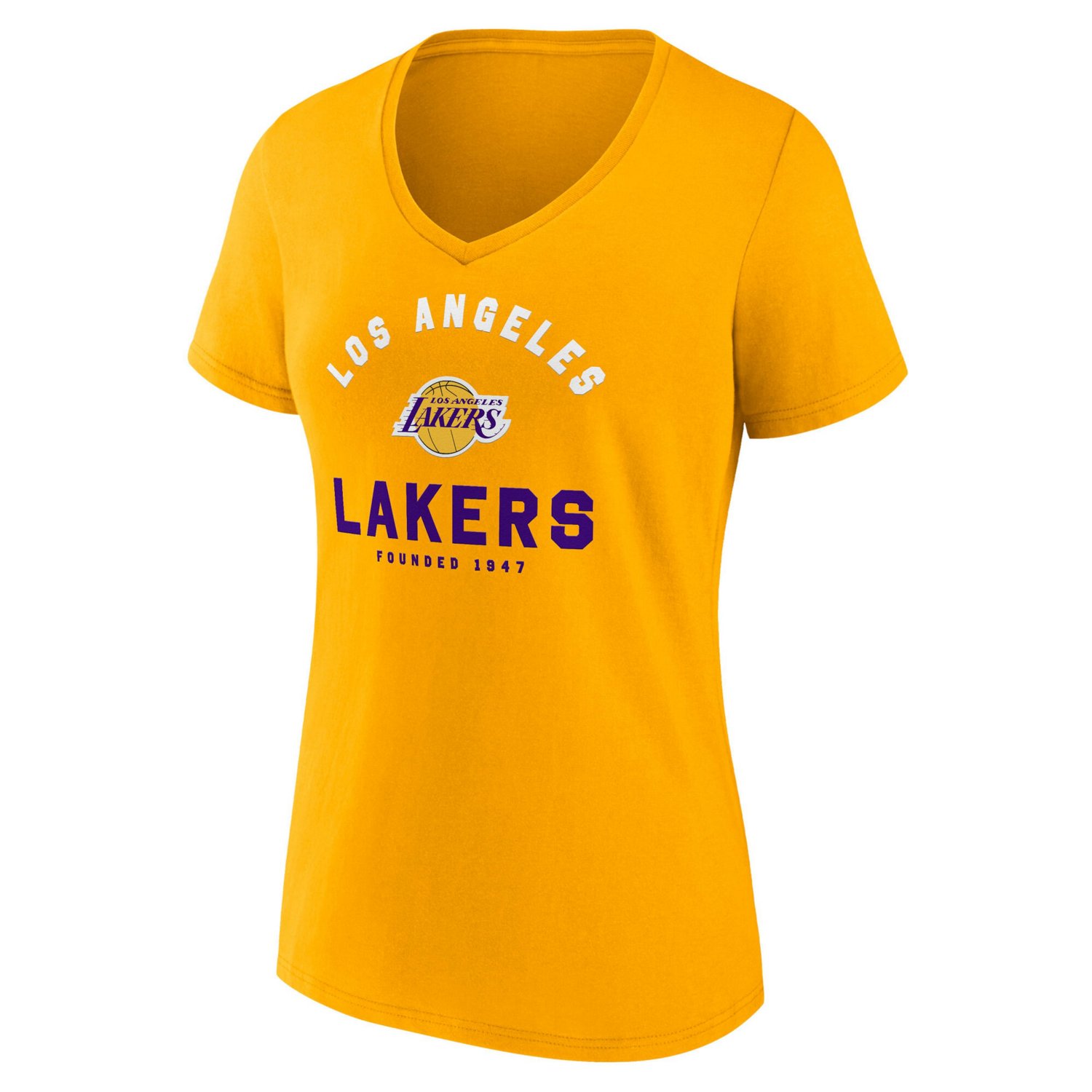 Logo Athletic Los Angeles Lakers Unrivaled V-Neck T-Shirt - view number 2