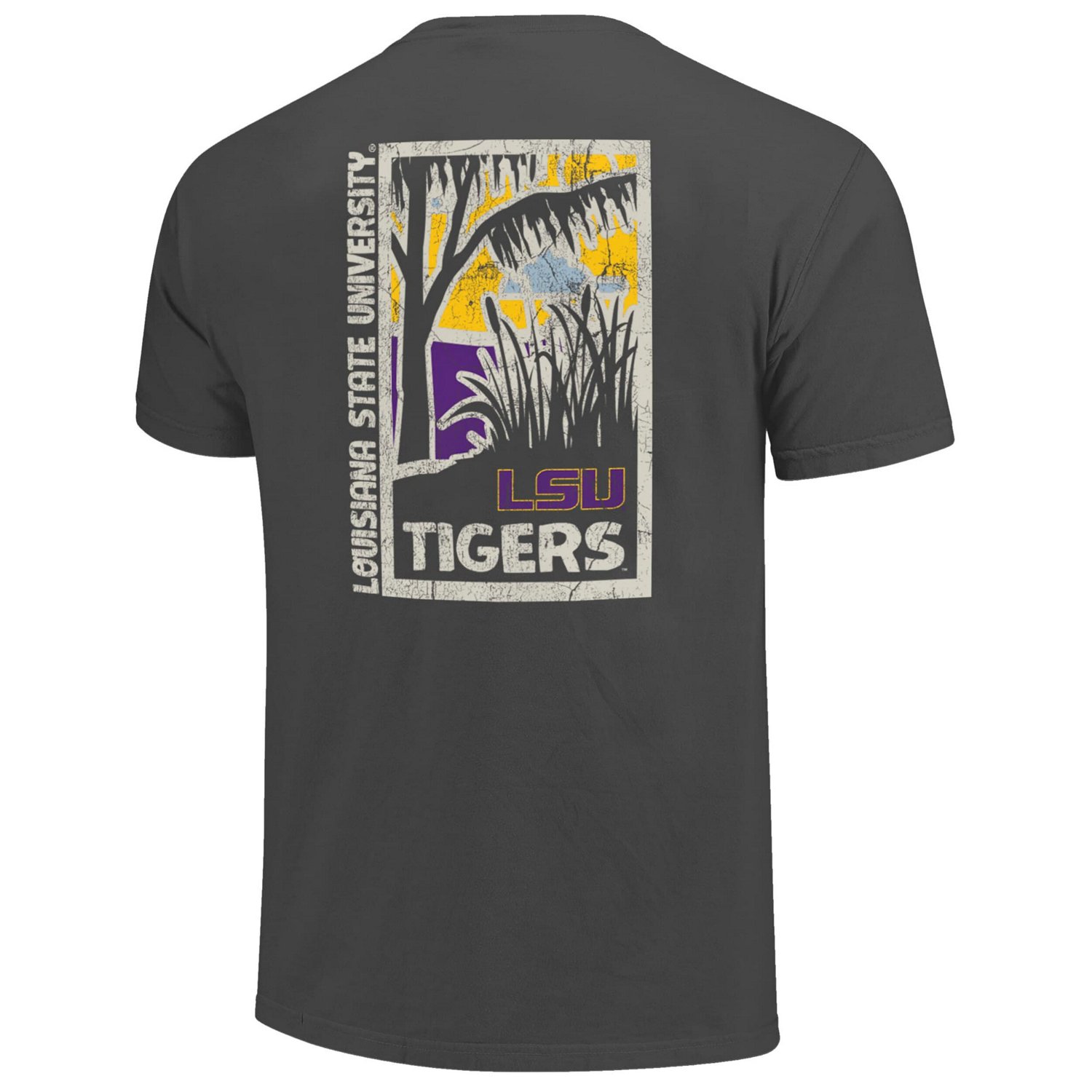 LSU Tigers Comfort Colors Minimalist Distressed Vista T-Shirt - view number 3