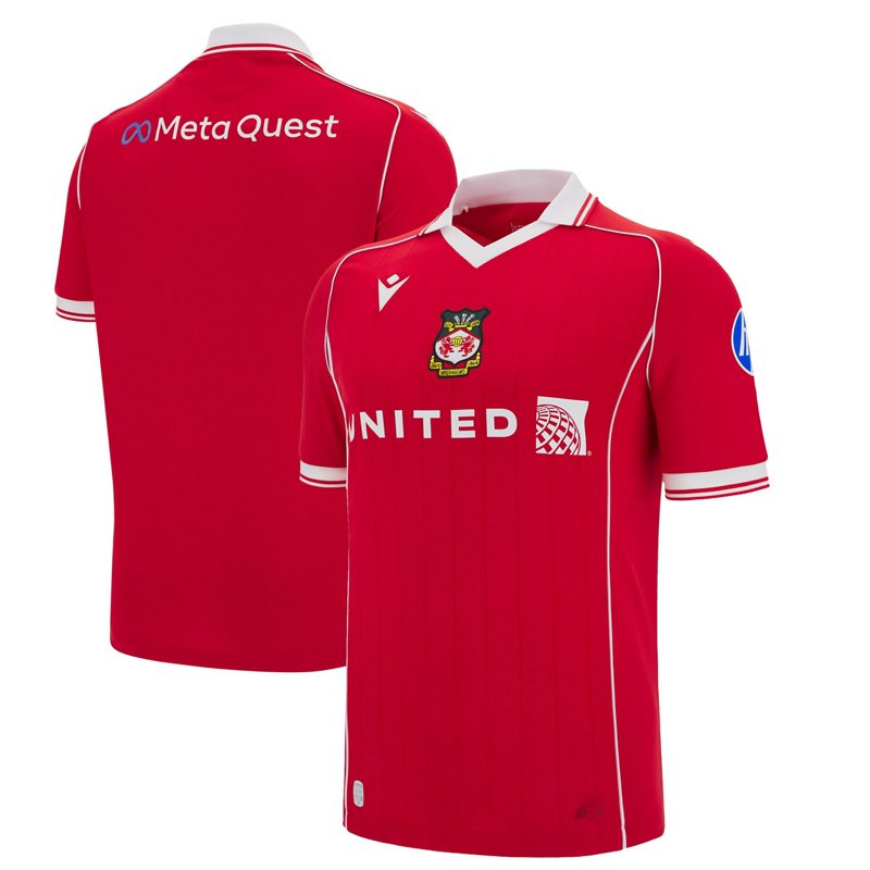 Macron Men's Red Wrexham 2025/26 Home Replica Jersey - Red