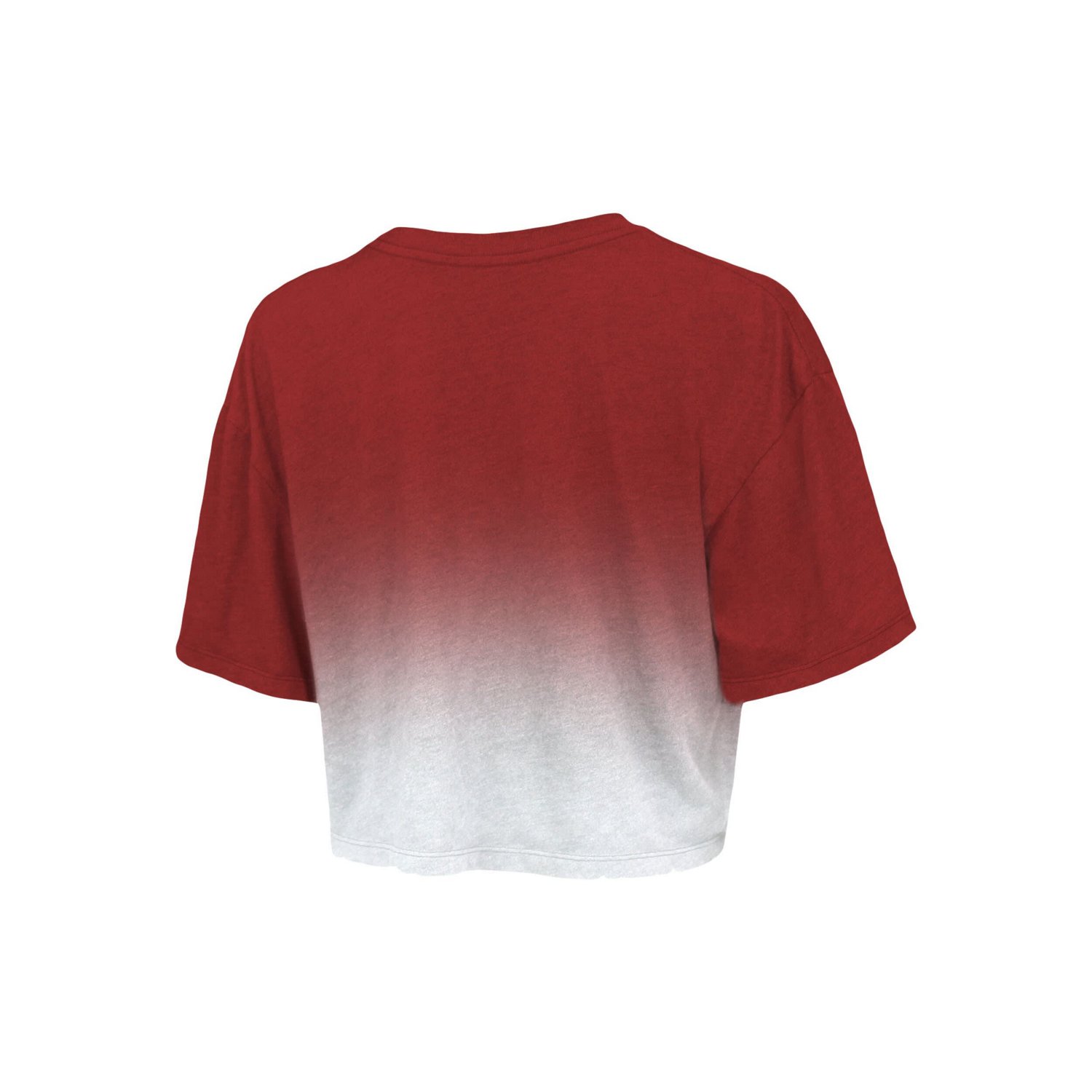 Majestic Threads /White Chicago Bulls Repeat Dip-Dye Cropped T-Shirt                                                             - view number 3