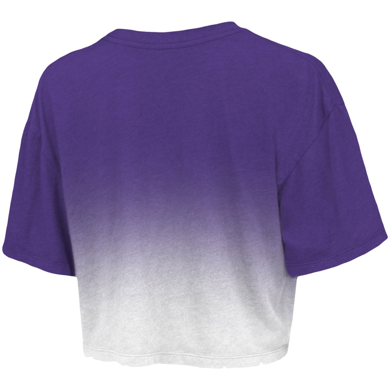 Majestic Threads /White Los Angeles Lakers Dirty Dribble Tri-Blend Cropped T-Shirt                                               - view number 3