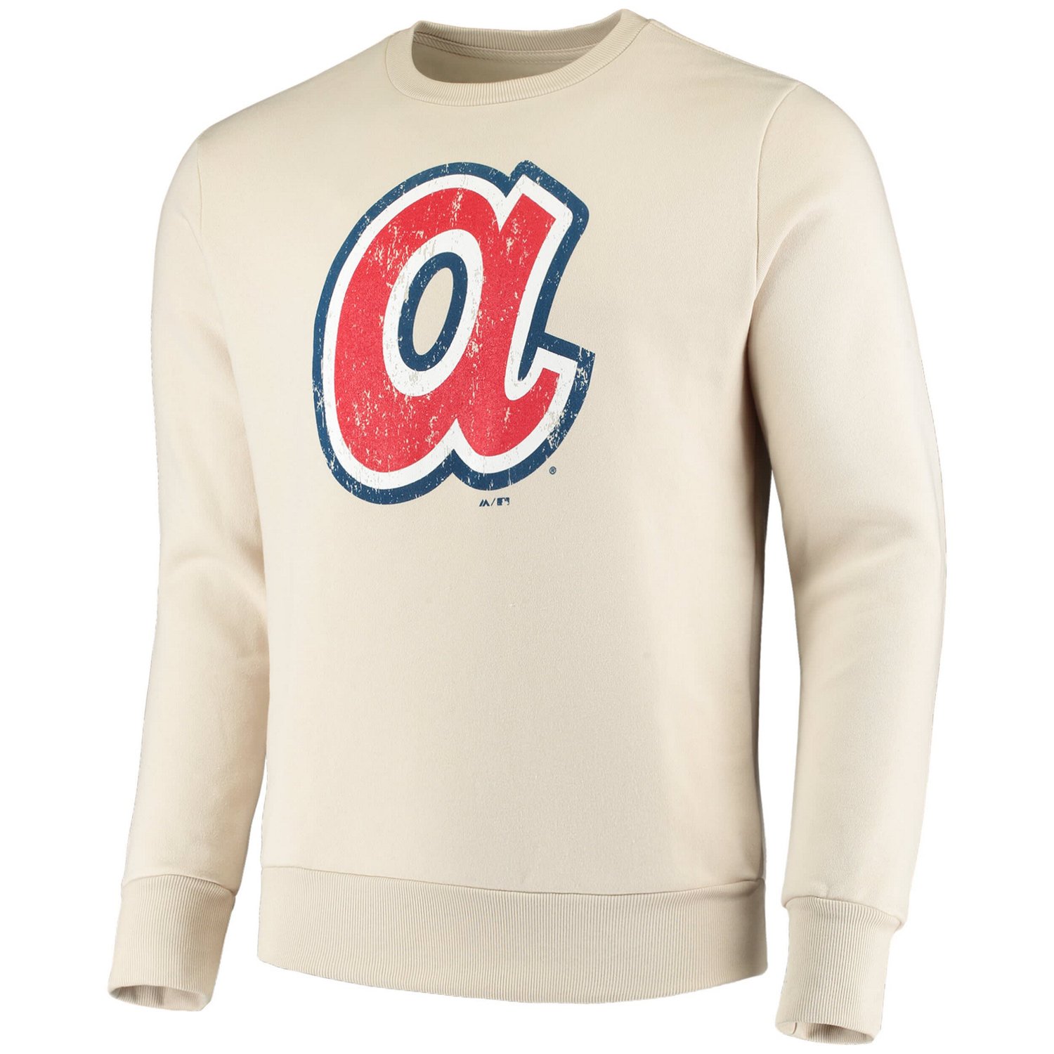 Majestic Threads Atlanta Braves Fleece Pullover Sweatshirt - view number 2
