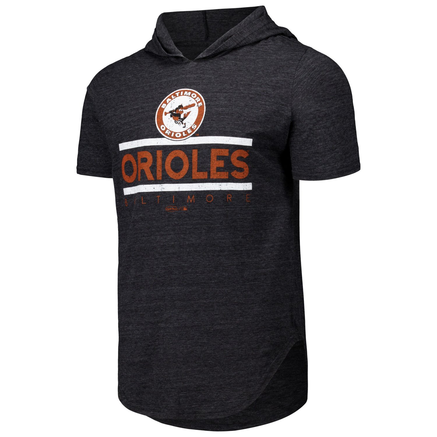 Majestic Threads Baltimore Orioles Tri-Blend Hoodie T-Shirt - view number 2