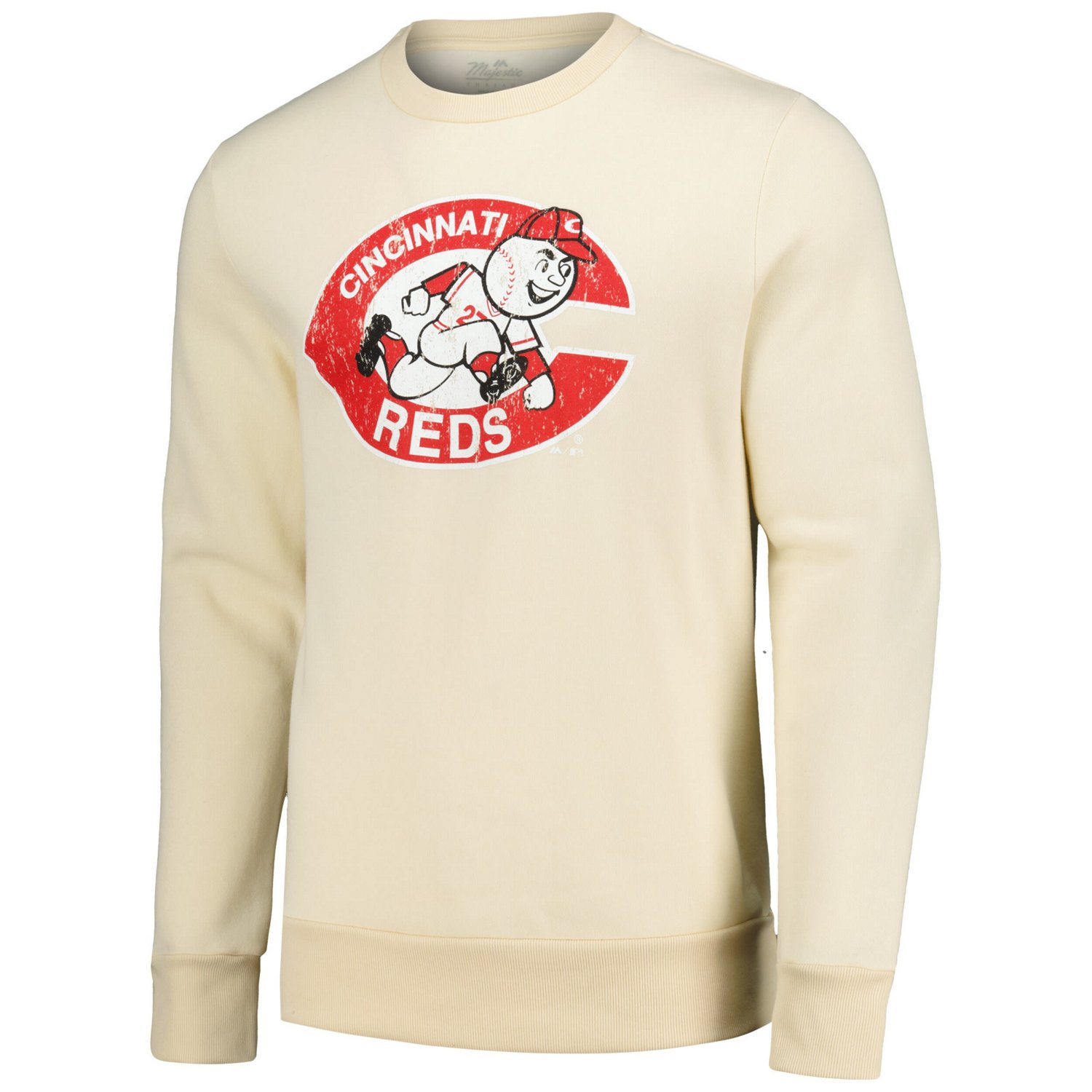 Majestic Threads Cincinnati Reds Fleece Pullover Sweatshirt