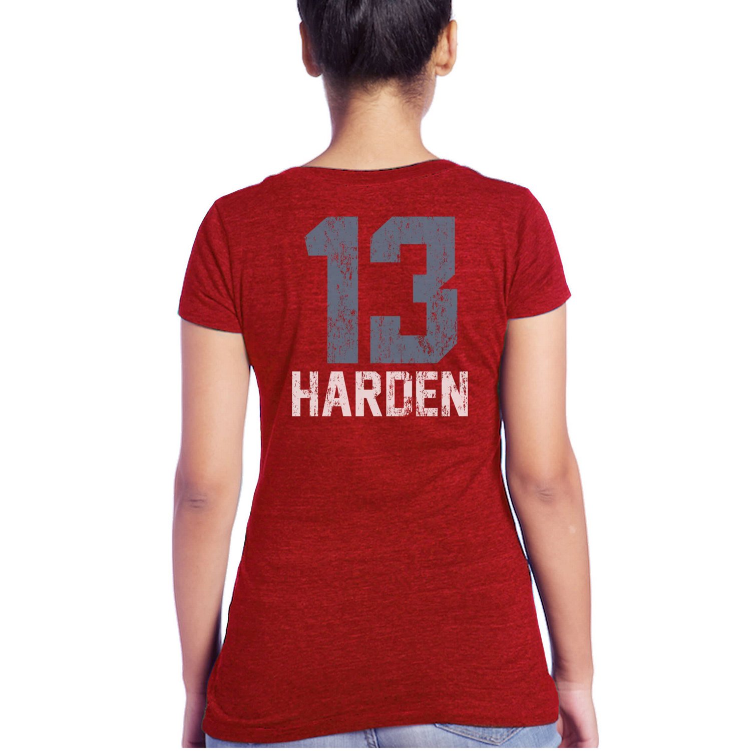 Majestic Threads James Harden Houston Rockets Name  Number Tri-Blend T-Shirt                                                     - view number 3