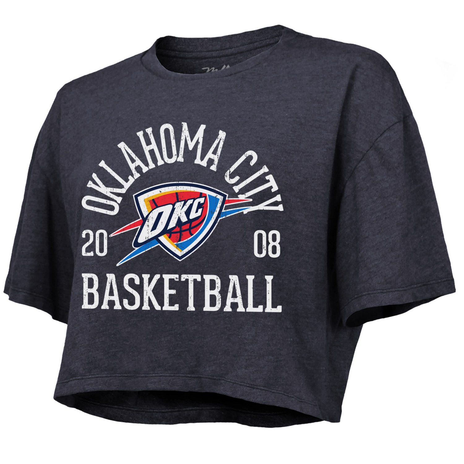 Majestic Threads Oklahoma City Thunder Boxy Crop Top - view number 2