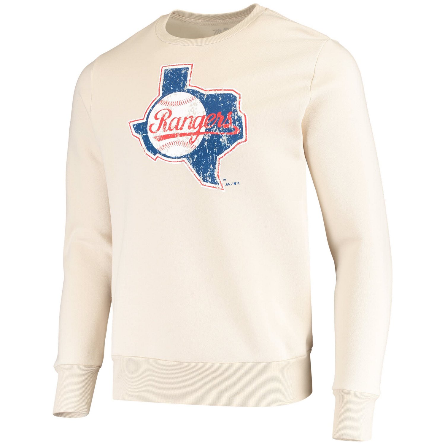 Majestic Threads Texas Rangers Fleece Pullover Sweatshirt