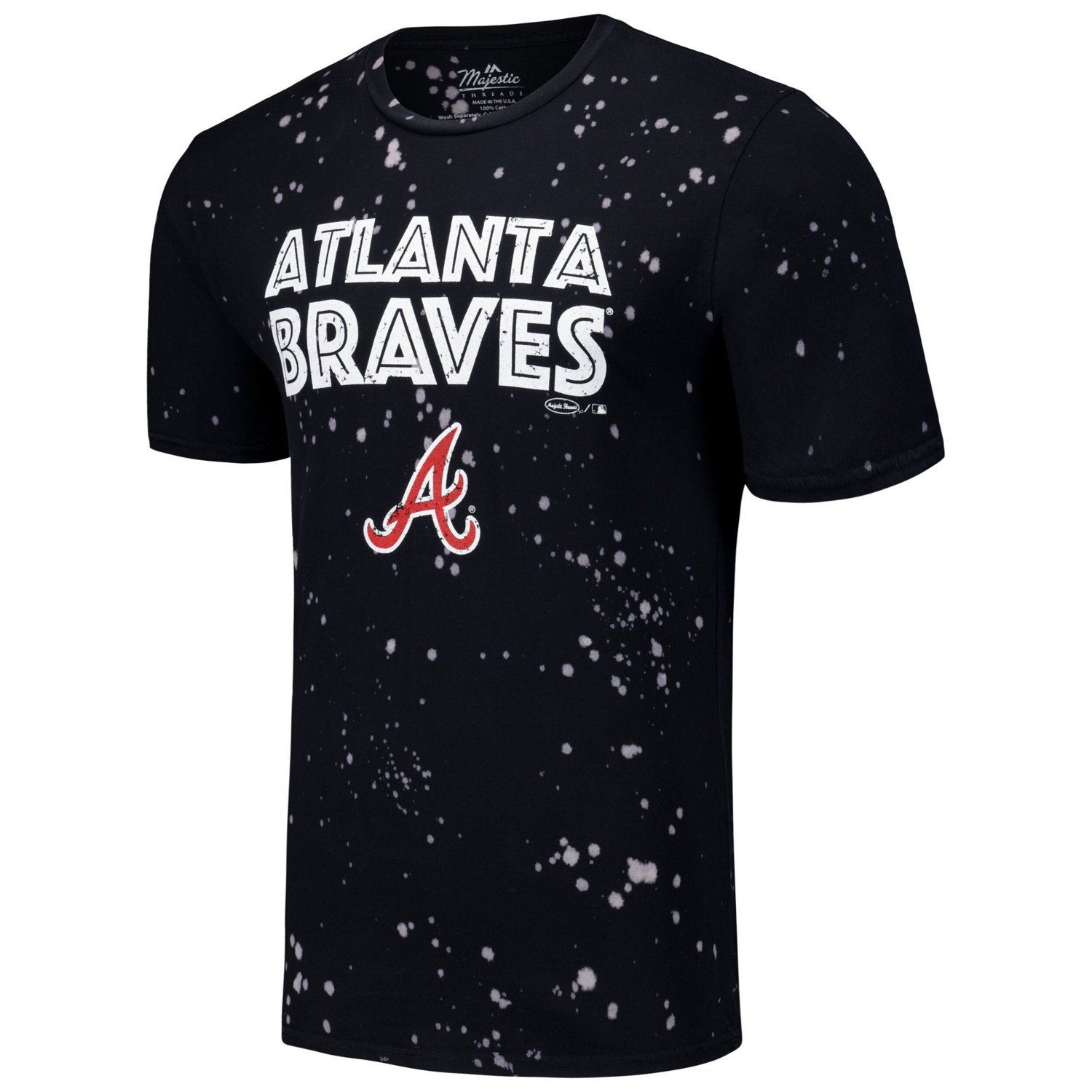 Majestic Threads White Atlanta Braves Splatter T-Shirt - view number 2