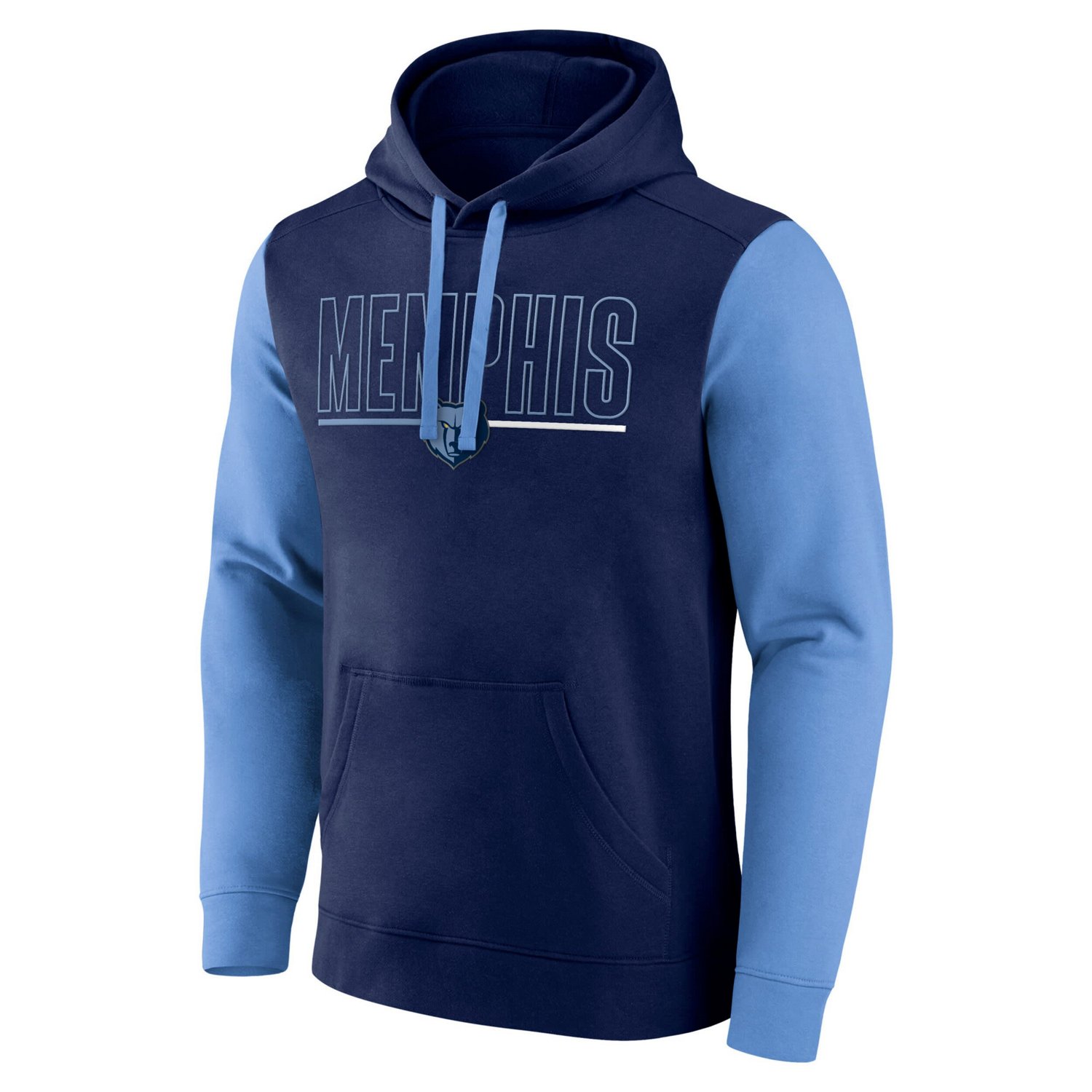Memphis Grizzlies Outline Colorblock Pullover Hoodie - view number 2
