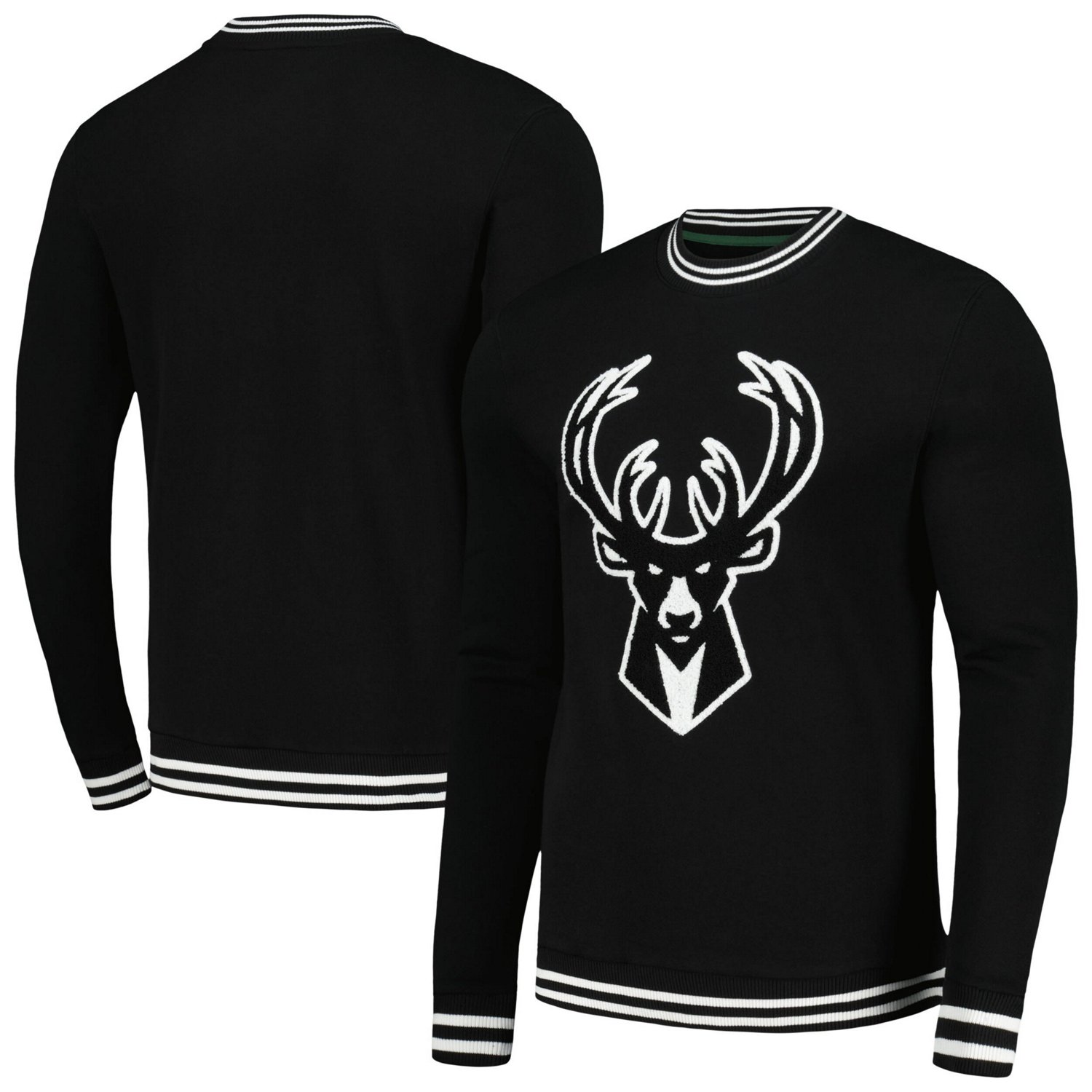 Men's Stadium Essentials Milwaukee Bucks Club Level Pullover Sweatshirt