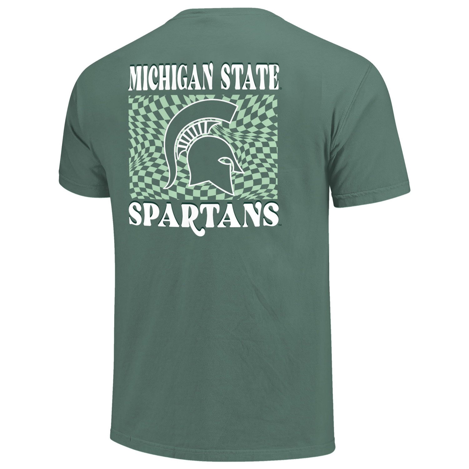 Michigan State Spartans Comfort Colors Checkered Mascot T-Shirt - view number 3