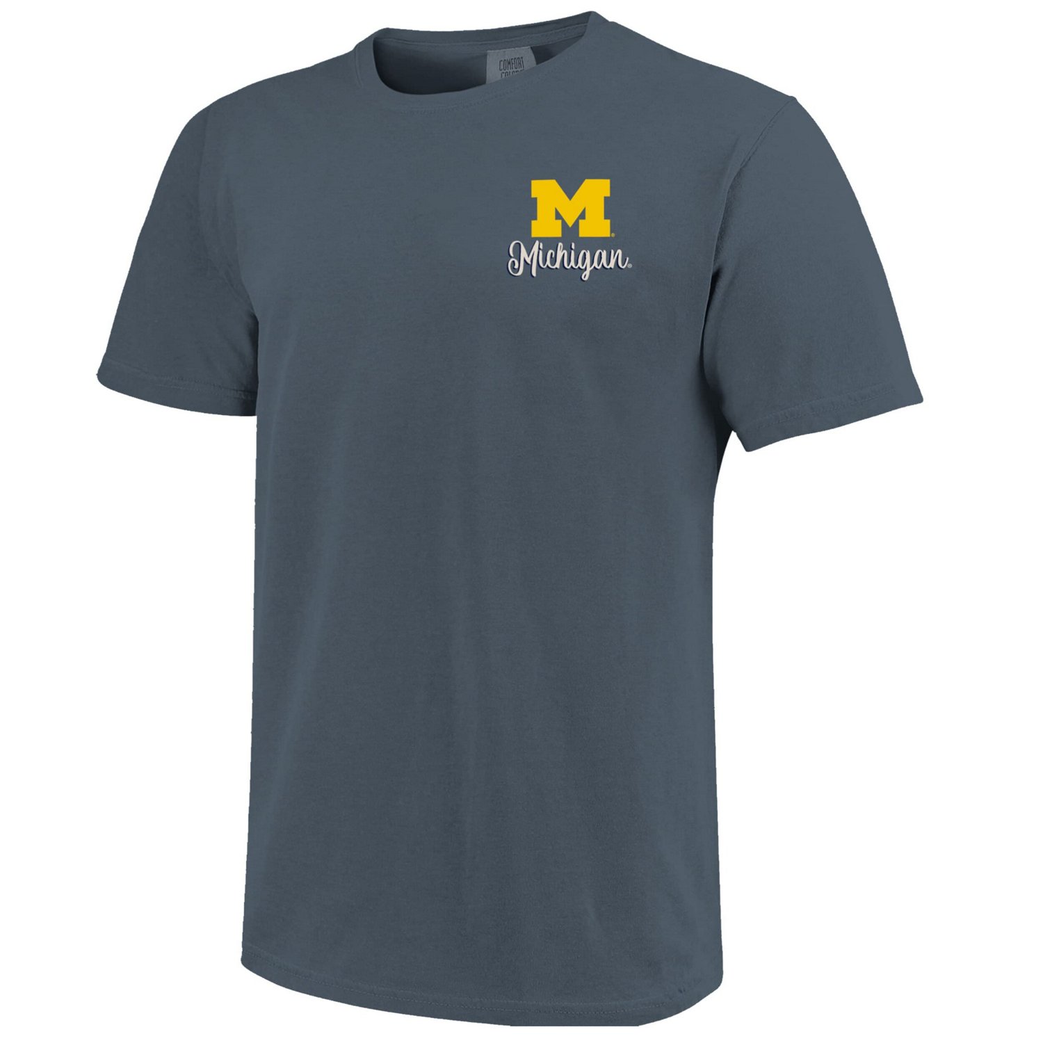 Michigan Wolverines Comfort Colors Campus Scene Drawing Script T-Shirt - view number 2