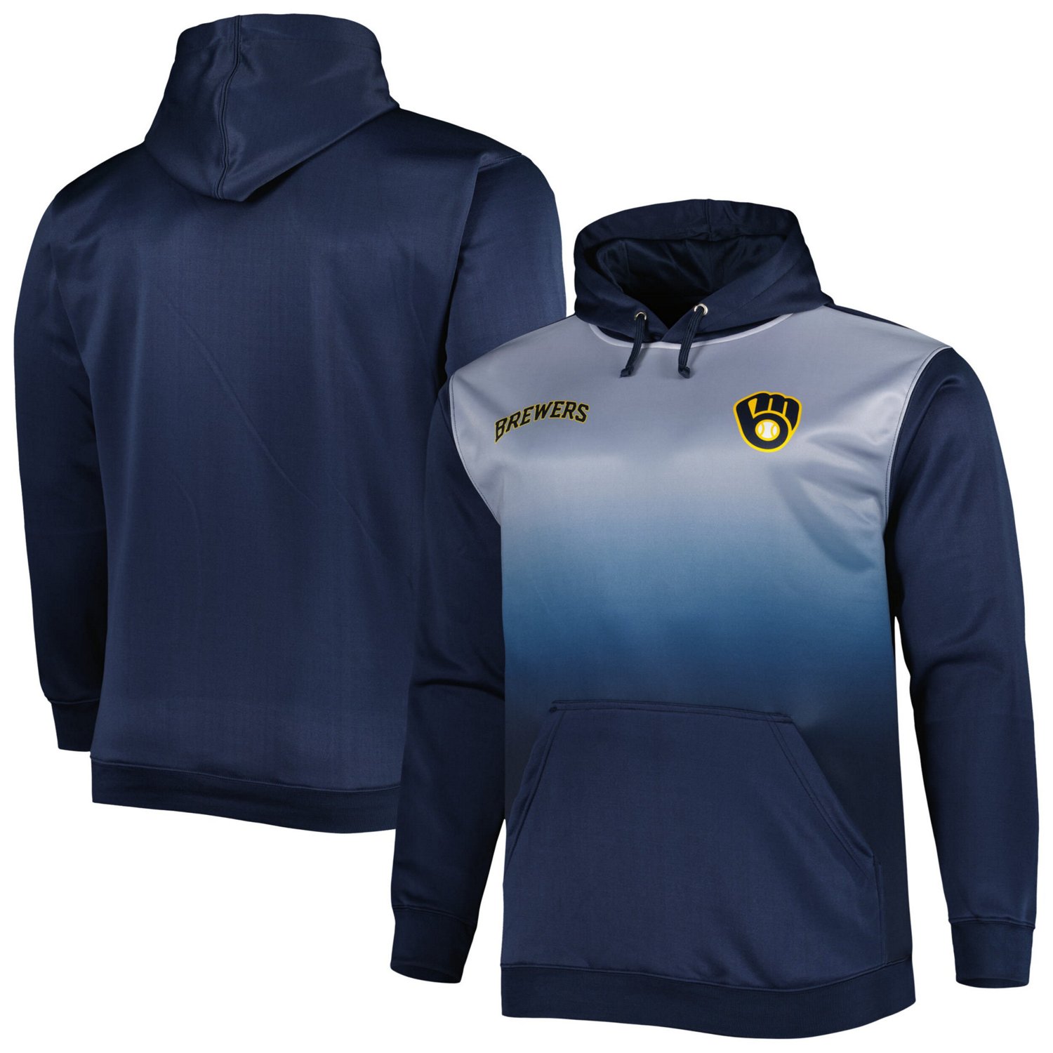 Milwaukee Brewers Fade Sublimated Fleece Pullover Hoodie - view number 1