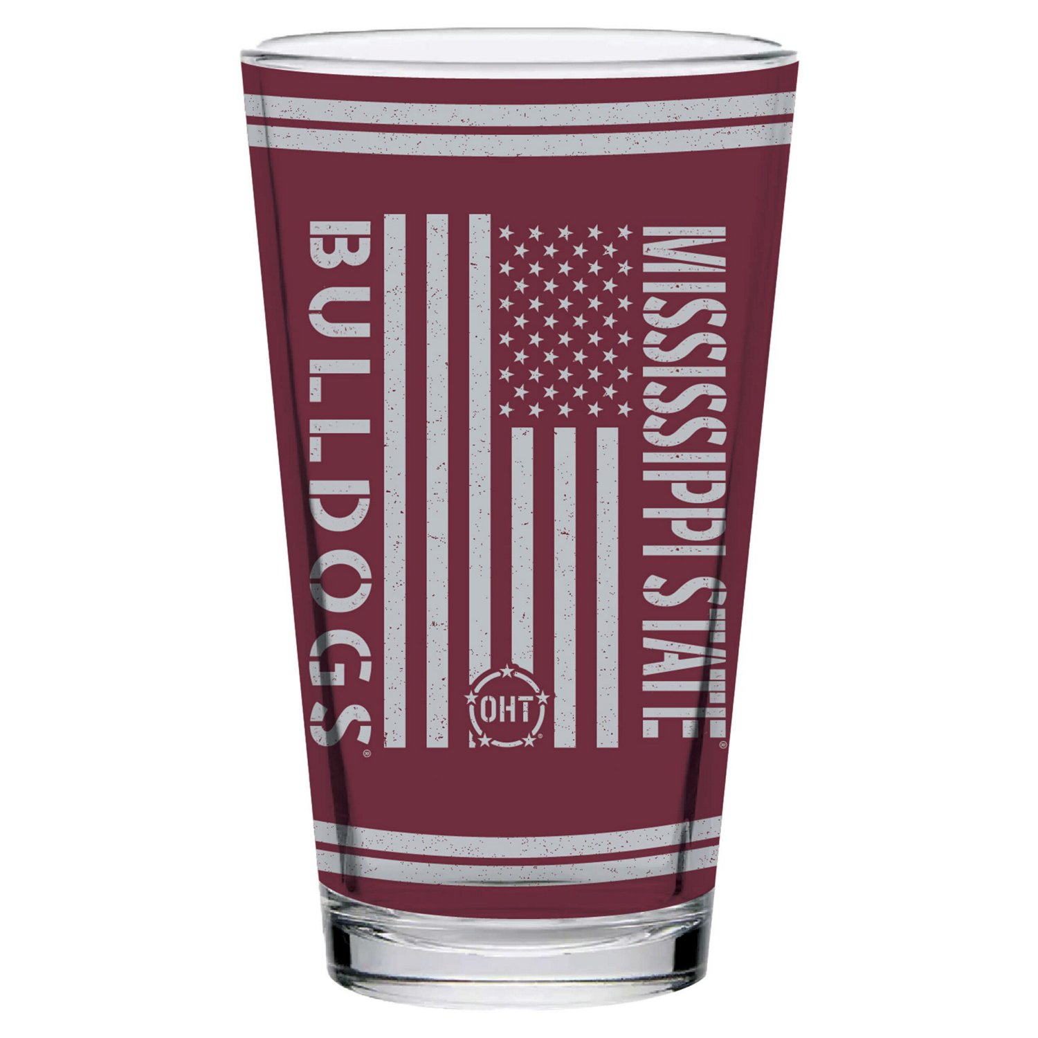 Mississippi State Bulldogs 16oz OHT Military Appreciation Pint Glass - view number 2