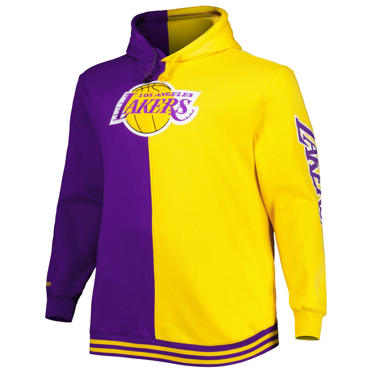 Mitchell  Ness /Gold Los Angeles Lakers Big  Tall Hardwood Classics Split Pullover Hoodie                                        - view number 2