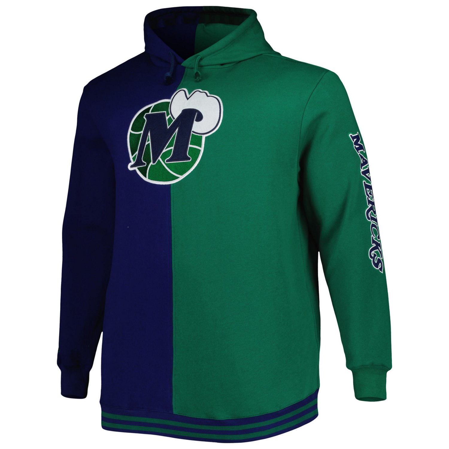 Mitchell  Ness /Green Dallas Mavericks Big  Tall Hardwood Classics Split Pullover Hoodie                                         - view number 2
