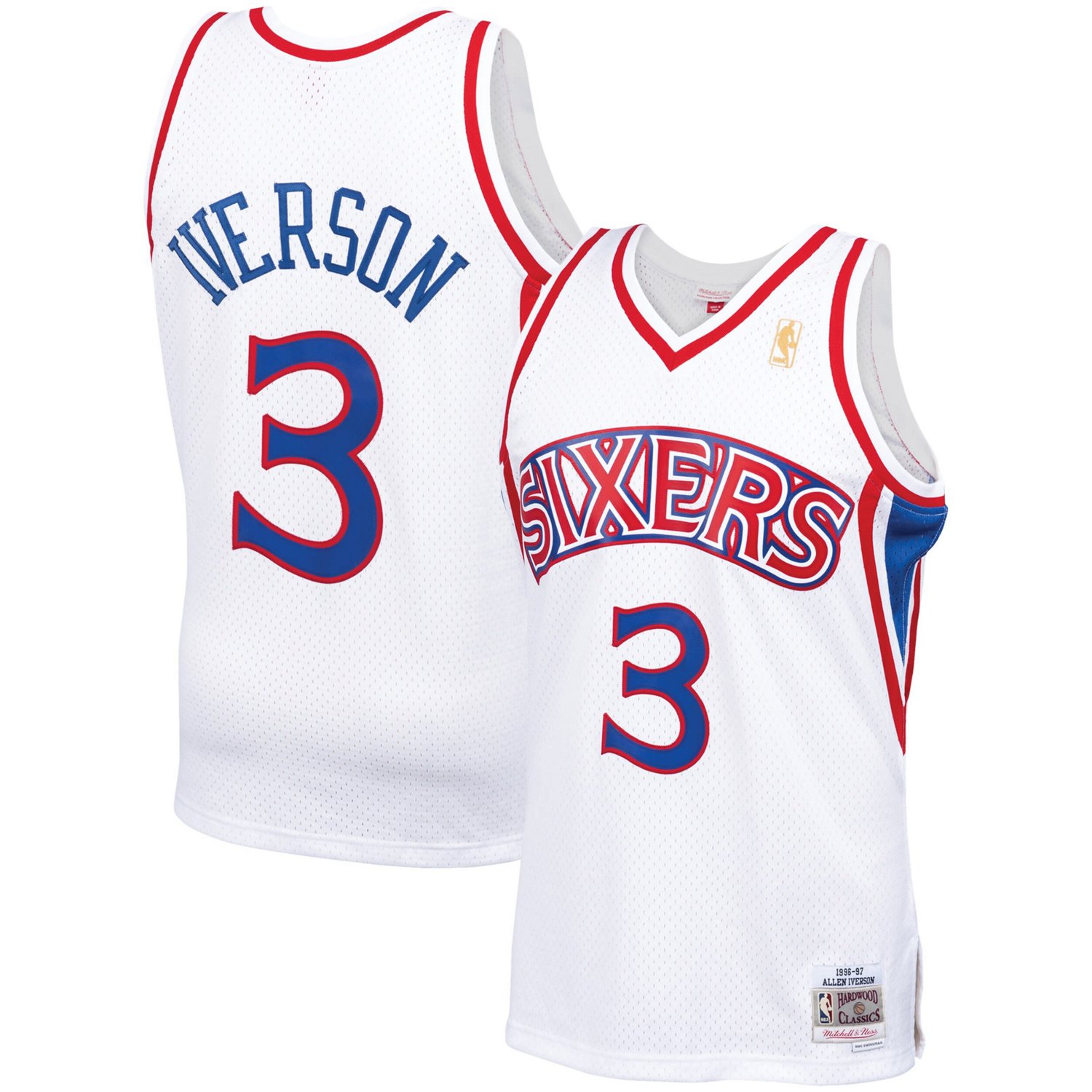 Mitchell  Ness Allen Iverson Philadelphia 76ers 1996 97 Hardwood Classics Swingman Jersey                                        - view number 1