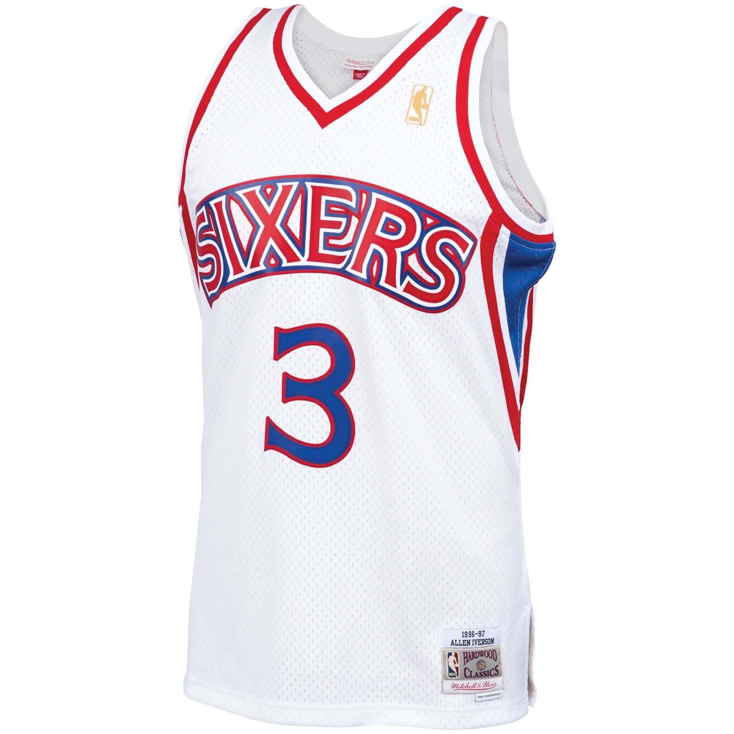Mitchell  Ness Allen Iverson Philadelphia 76ers 1996 97 Hardwood Classics Swingman Jersey                                        - view number 2
