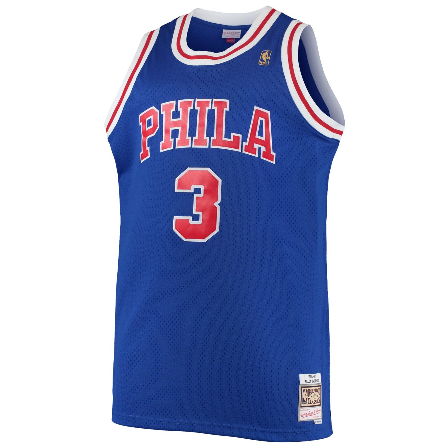 Mitchell  Ness Allen Iverson Philadelphia 76ers 1996/97 Big  Tall Hardwood Classics Swingman Jersey - view number 2