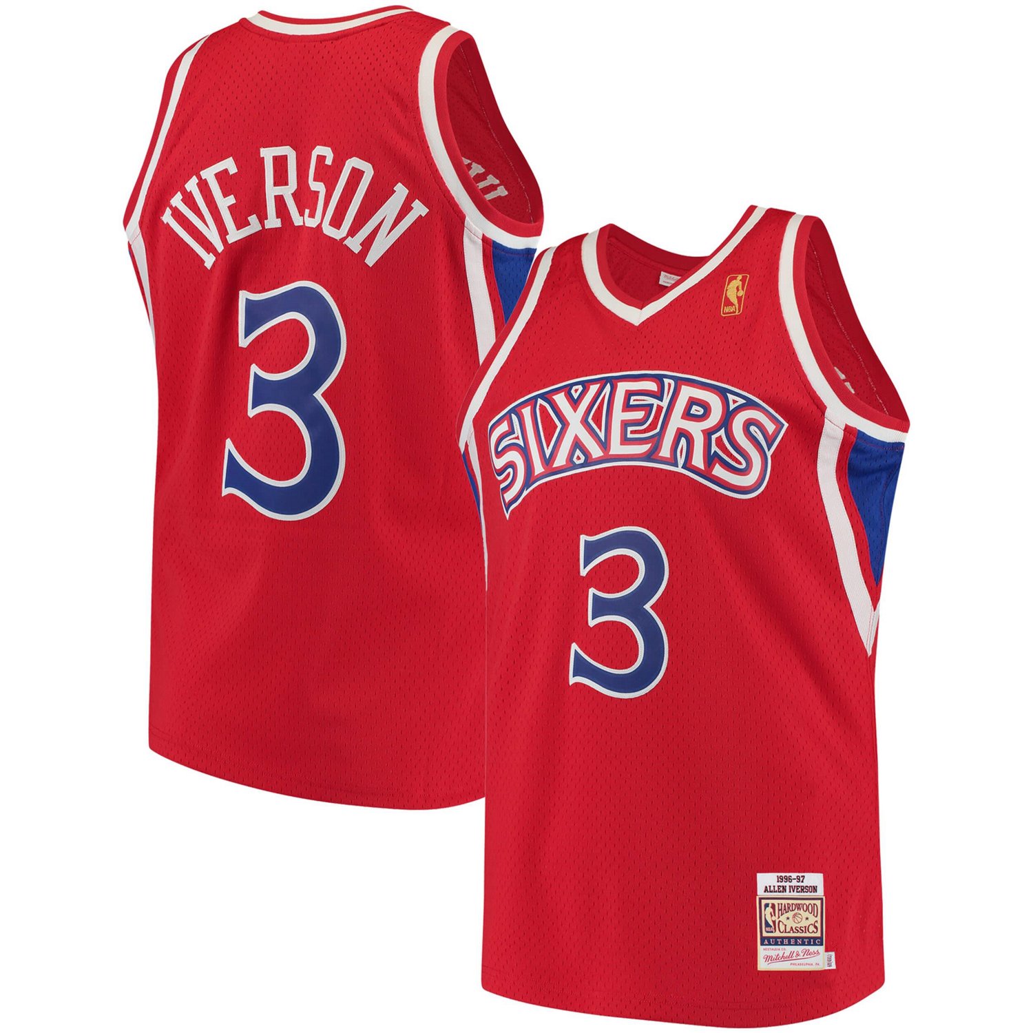 Mitchell  Ness Allen Iverson Philadelphia 76ers 1996/97 Hardwood Classics Authentic Jersey