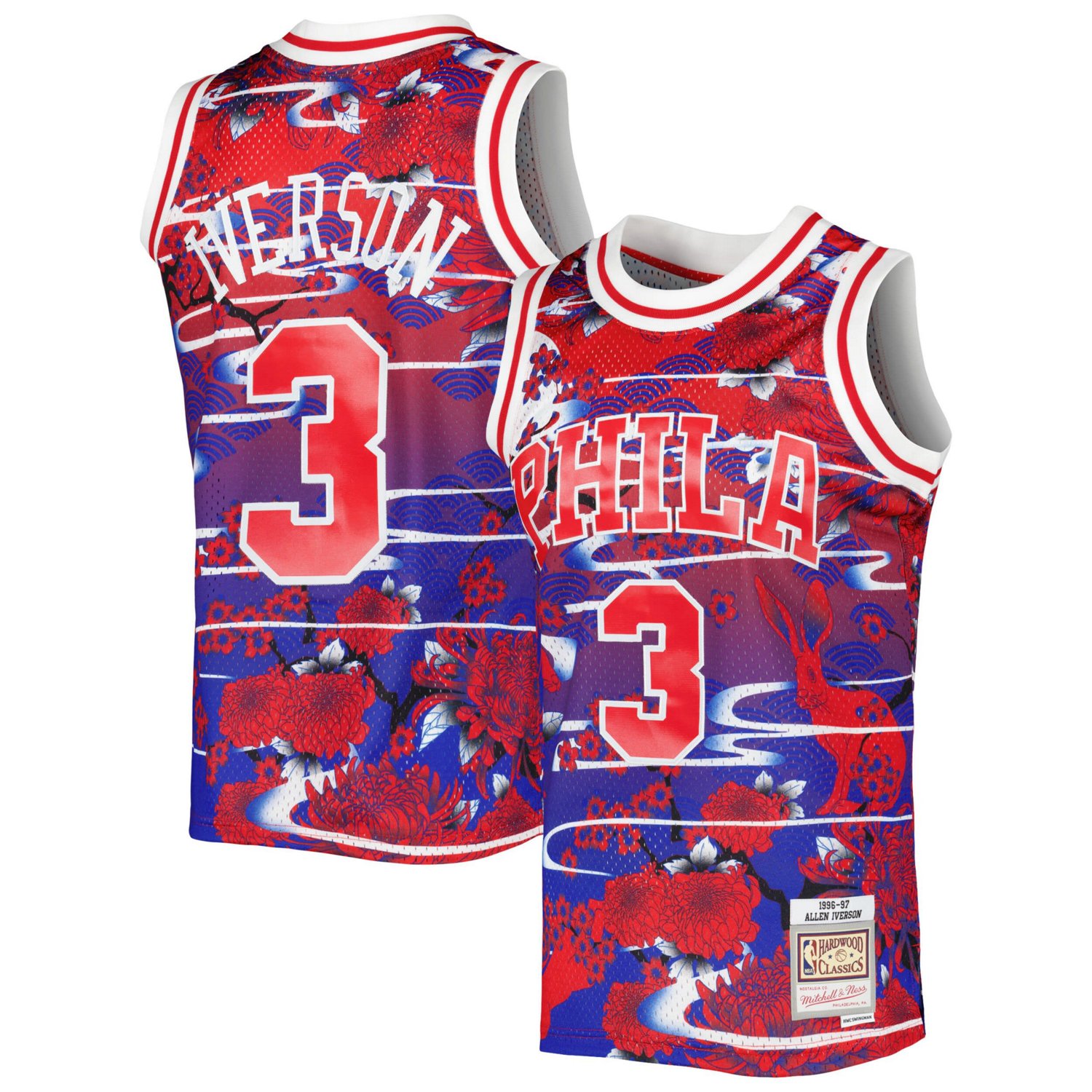 Mitchell  Ness Allen Iverson Philadelphia 76ers 1996/97 Hardwood Classics Lunar New Year Swingman Jersey