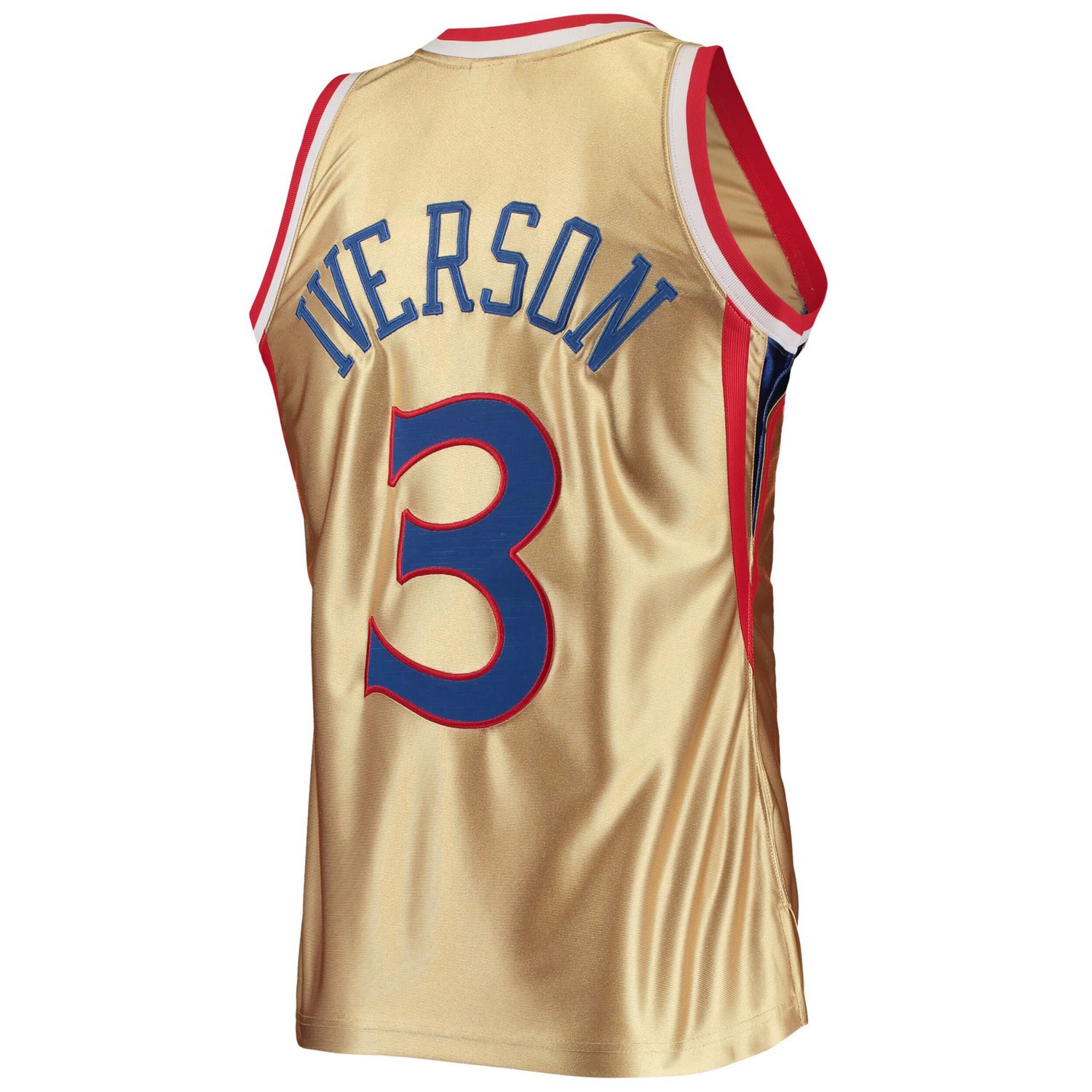Mitchell  Ness Allen Iverson Philadelphia 76ers 75th Anniversary 1996/97 Hardwood Classics Swingman Jersey                       - view number 3