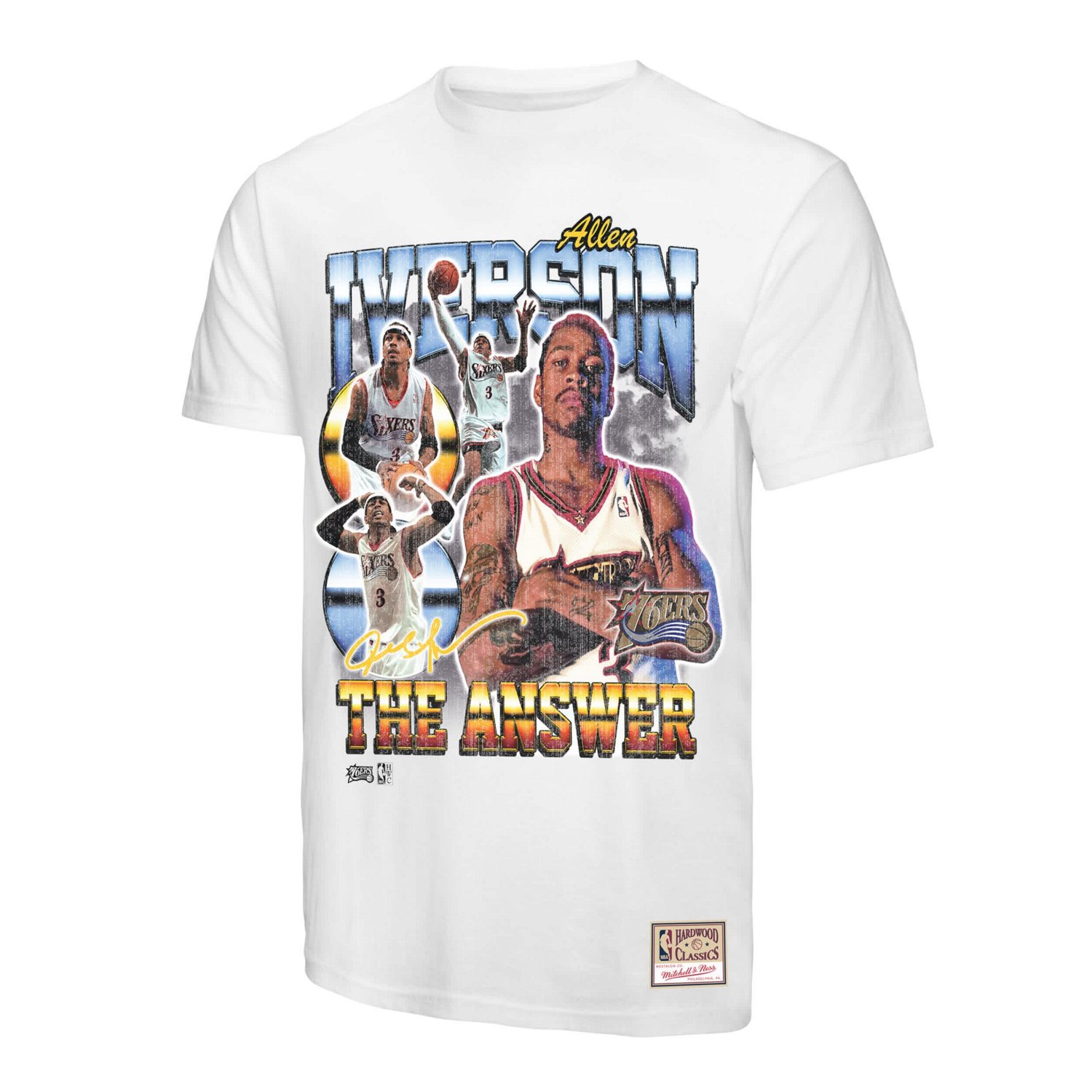 Mitchell  Ness Allen Iverson Philadelphia 76ers Hardwood Classics Commemorative Player Collage T-Shirt - view number 2