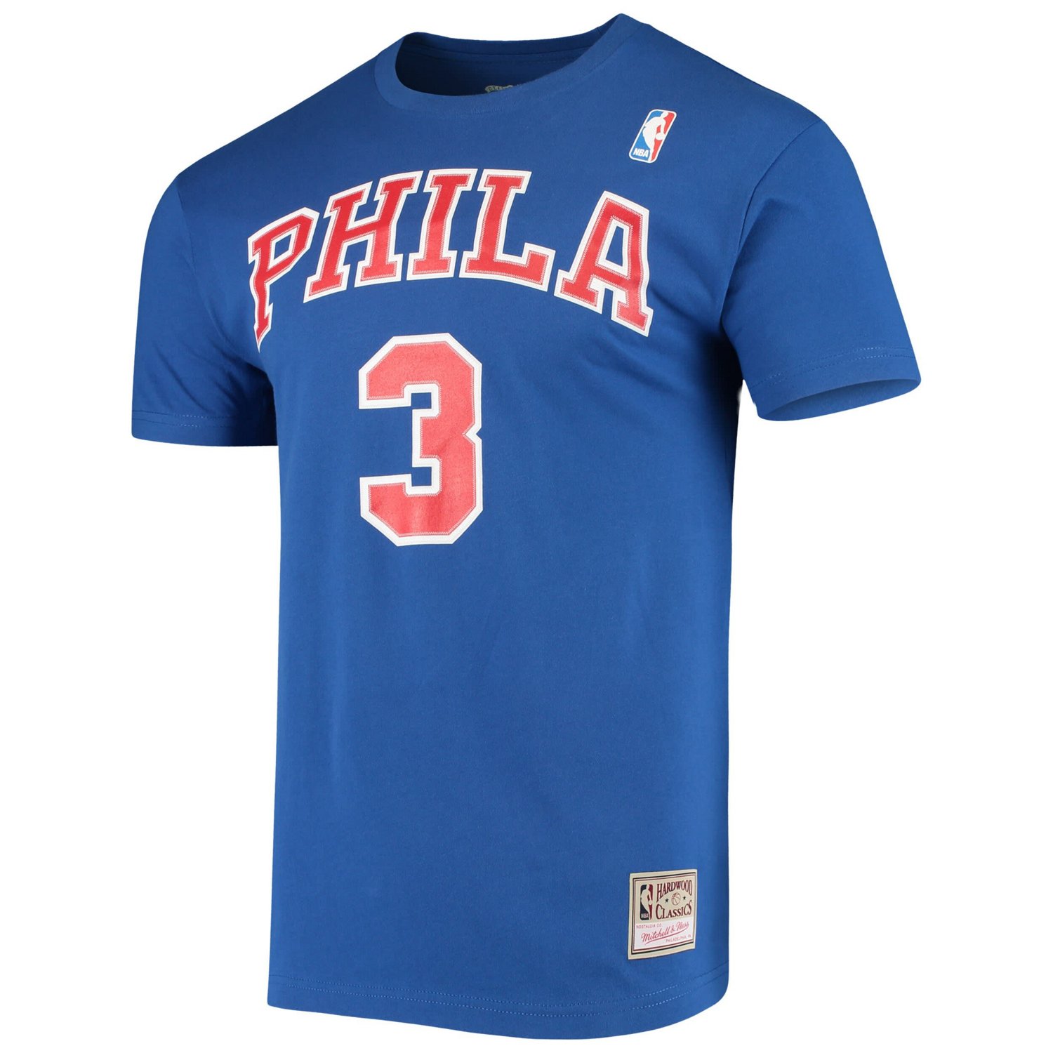 Mitchell  Ness Allen Iverson Philadelphia 76ers Hardwood Classics Name  Number Player T-Shirt - view number 2