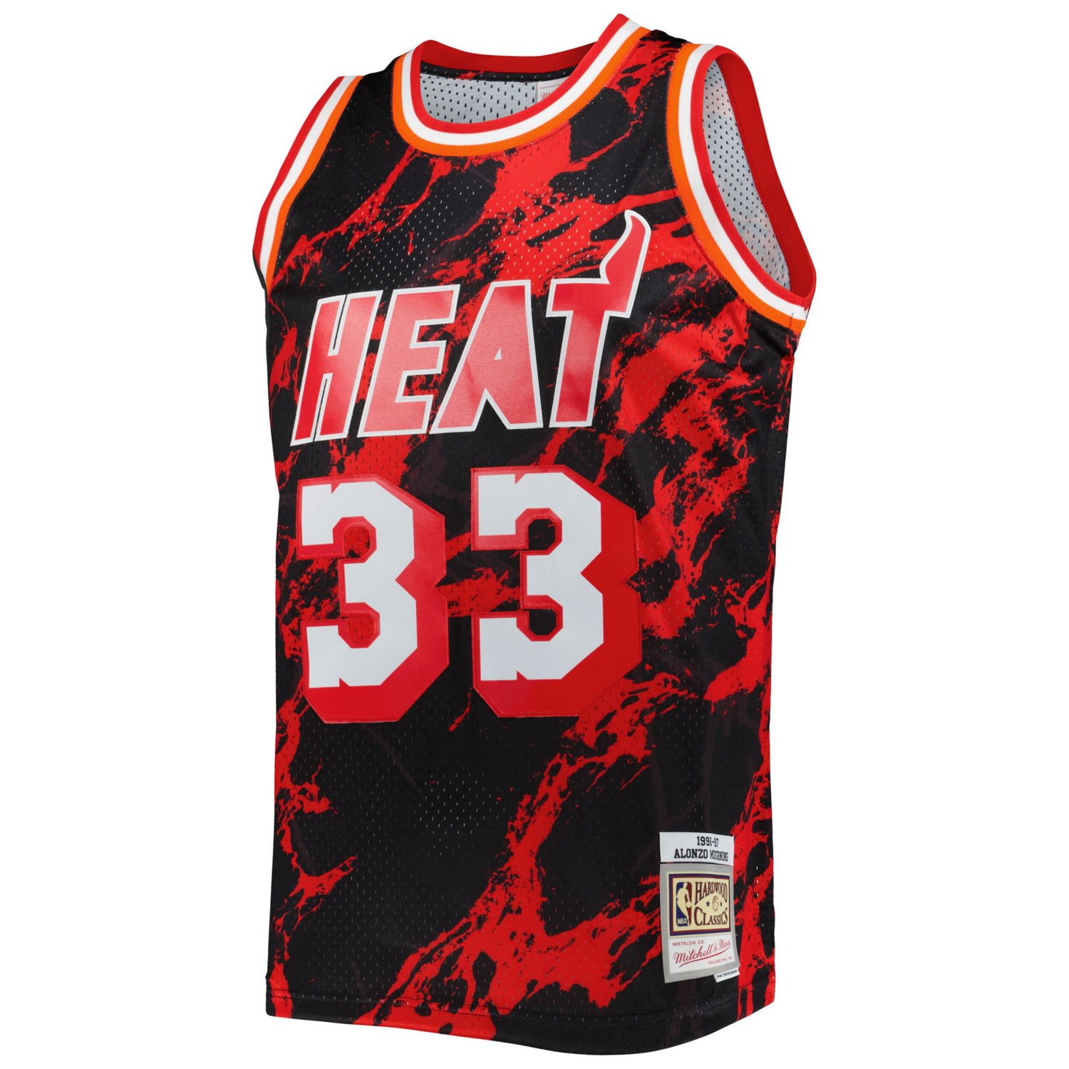 Mitchell  Ness Alonzo Mourning Miami Heat 1996/97 Hardwood Classics Marble Swingman Jersey                                       - view number 2