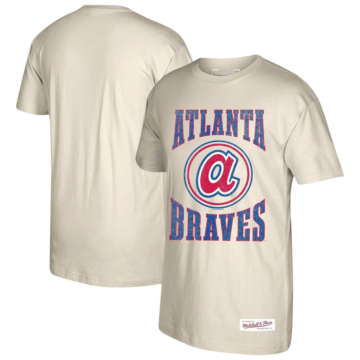 Mitchell  Ness Atlanta Braves Arched Logo Slub T-Shirt