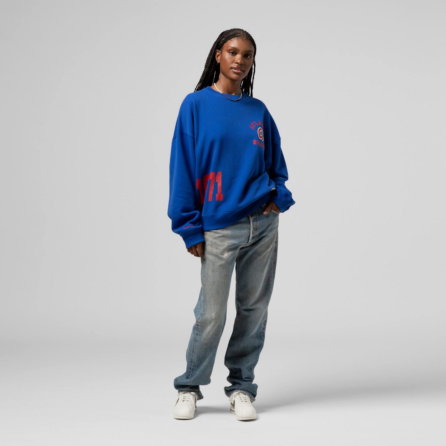 Mitchell  Ness Atlanta Braves Cooperstown Collection Crewneck Sweatshirt - view number 3