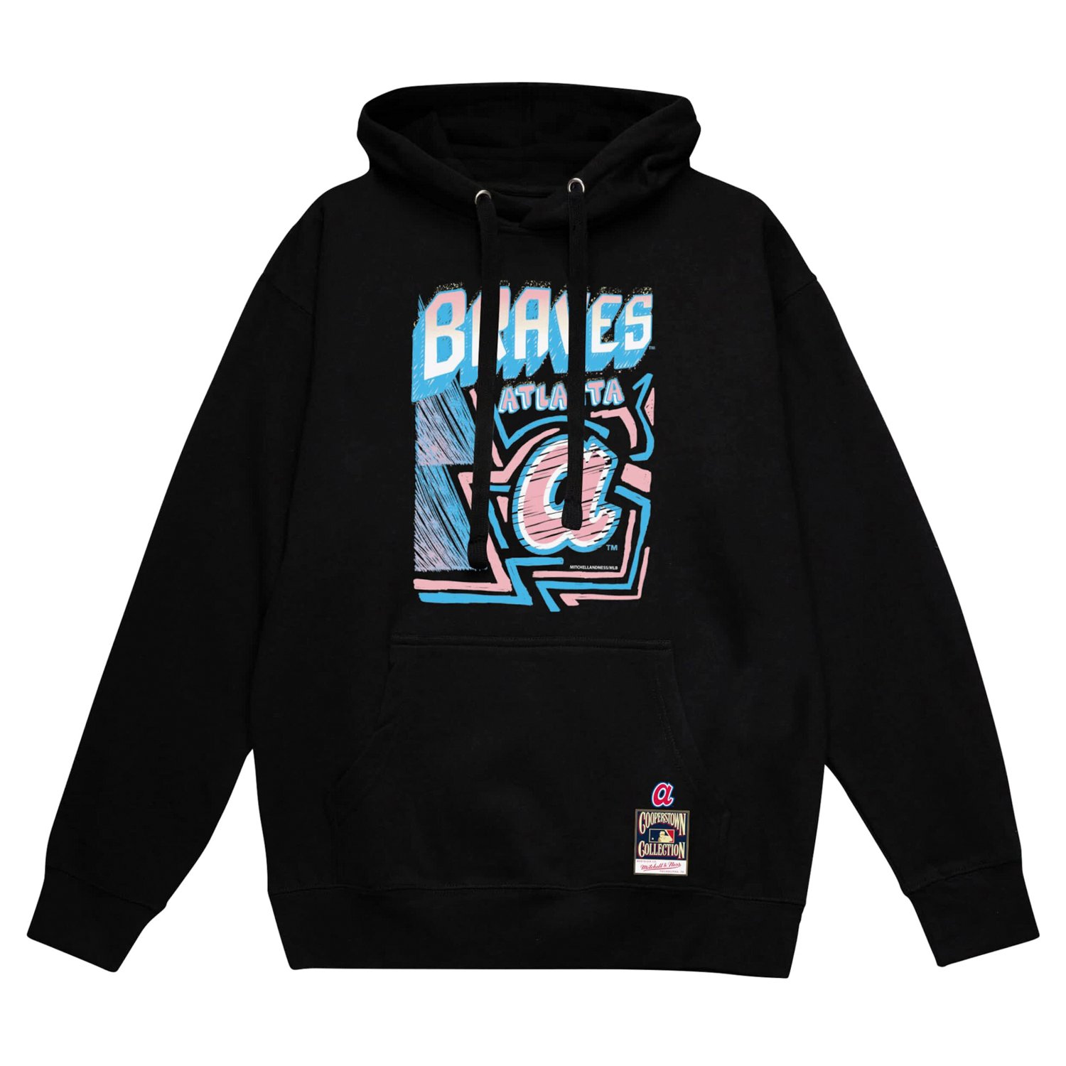 Mitchell  Ness Atlanta Braves Sidewalk Sketch Pullover Hoodie