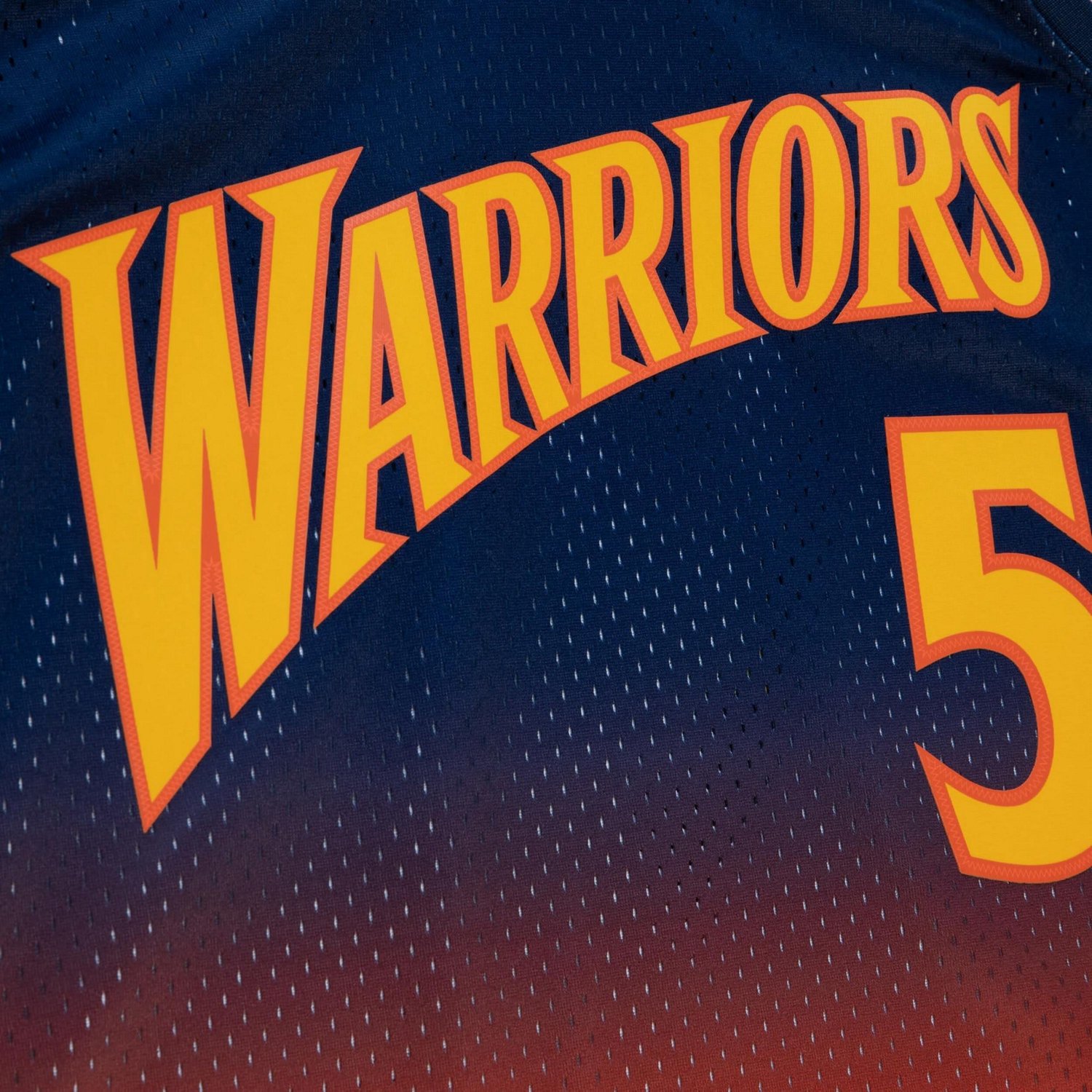 Mitchell  Ness Baron Davis /Orange Golden State Warriors 2006/07 Hardwood Classics Fadeaway Swingman Player Jersey               - view number 4