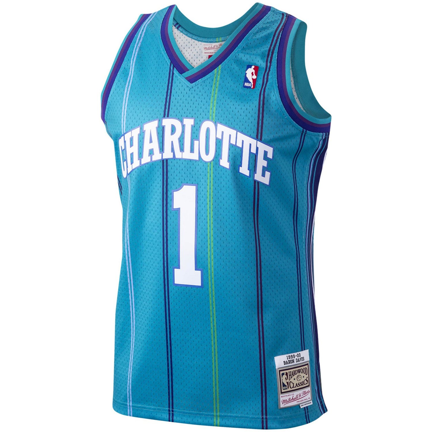 Mitchell  Ness Baron Davis Charlotte Hornets 1999/00 Hardwood Classics Swingman Jersey                                           - view number 2