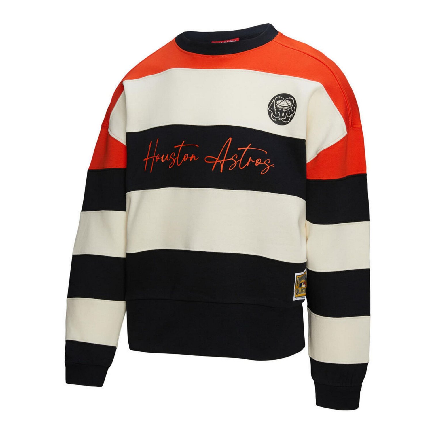 Mitchell  Ness Black Houston Astros Cooperstown Collection Blocked Fleece Pullover Sweatshirt - view number 2