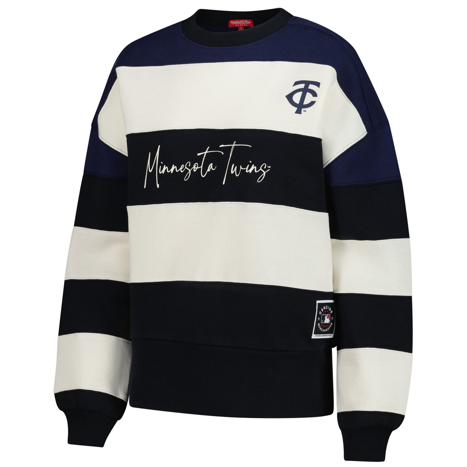 Mitchell  Ness Black Minnesota Twins Cooperstown Collection Blocked Fleece Pullover Sweatshirt - view number 2